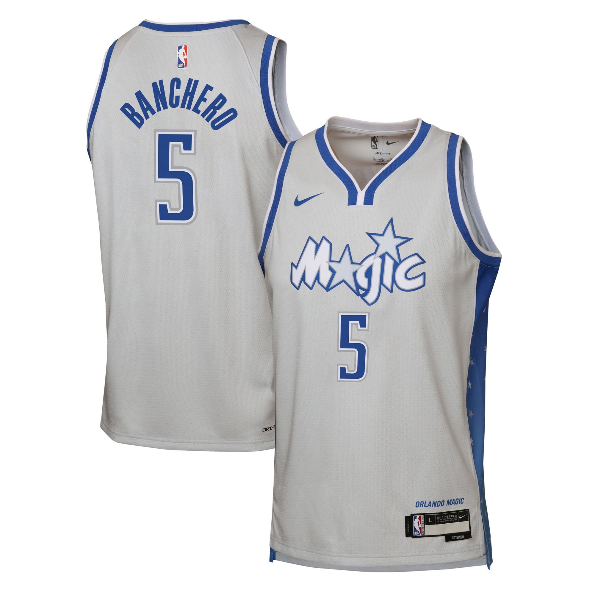 Paolo Banchero Orlando Magic Youth 2025/26 City Edition Swingman Jersey - Silver - Image 2