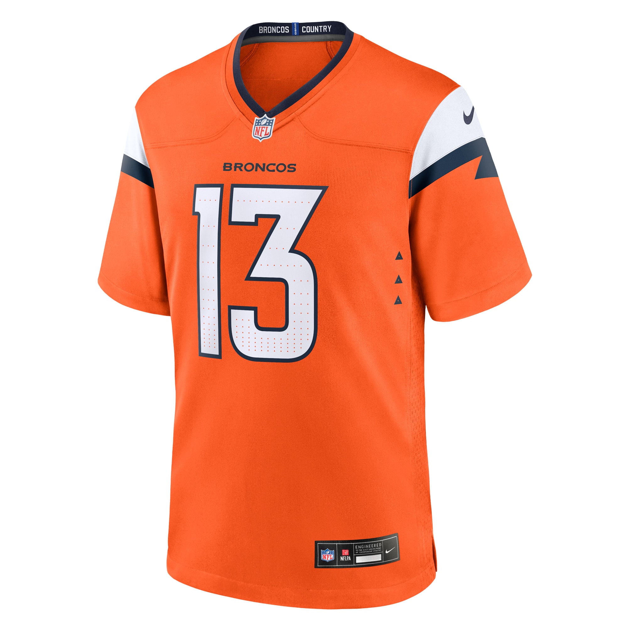 Pat Bryant Denver Broncos Team Game Jersey - Orange - Image 3