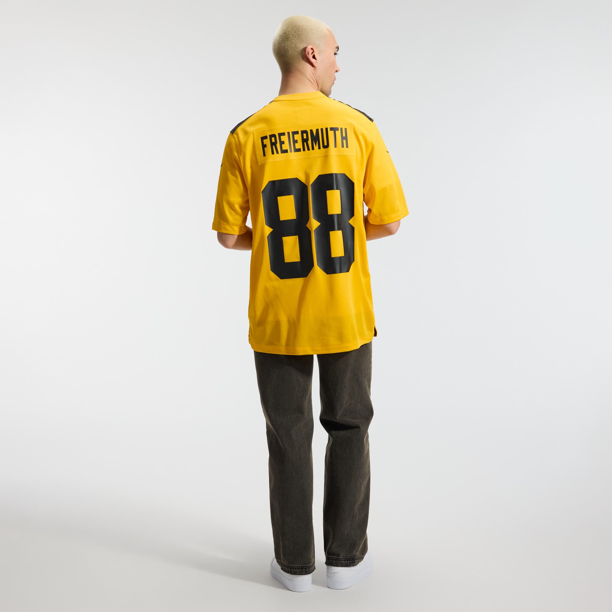 Pat Freiermuth Pittsburgh Steelers Alternate 1933 Throwback Game Jersey - Gold - Image 7