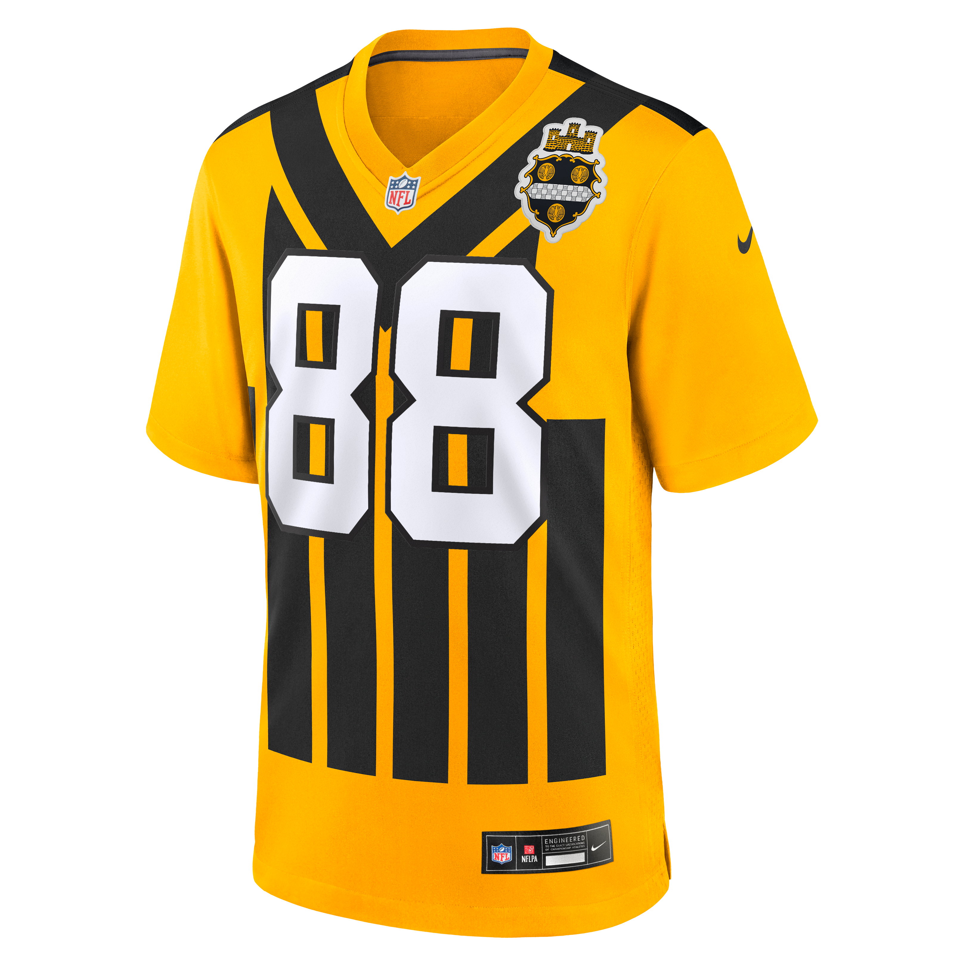 Pat Freiermuth Pittsburgh Steelers Alternate 1933 Throwback Game Jersey - Gold - Image 8