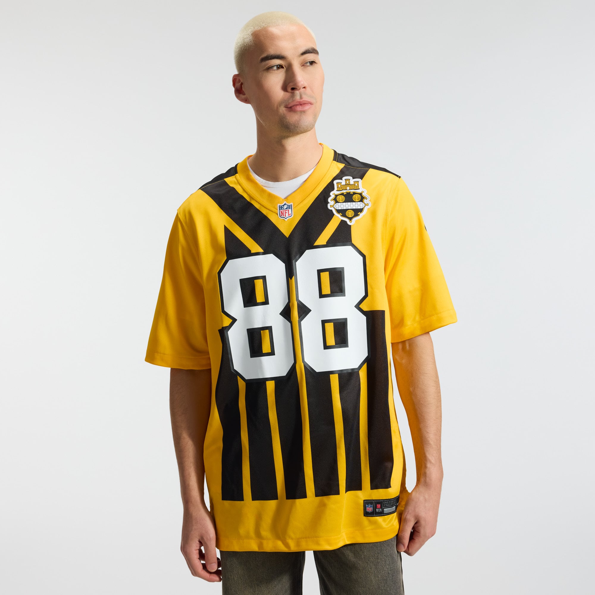 Pat Freiermuth Pittsburgh Steelers Alternate 1933 Throwback Game Jersey - Gold - Image 4