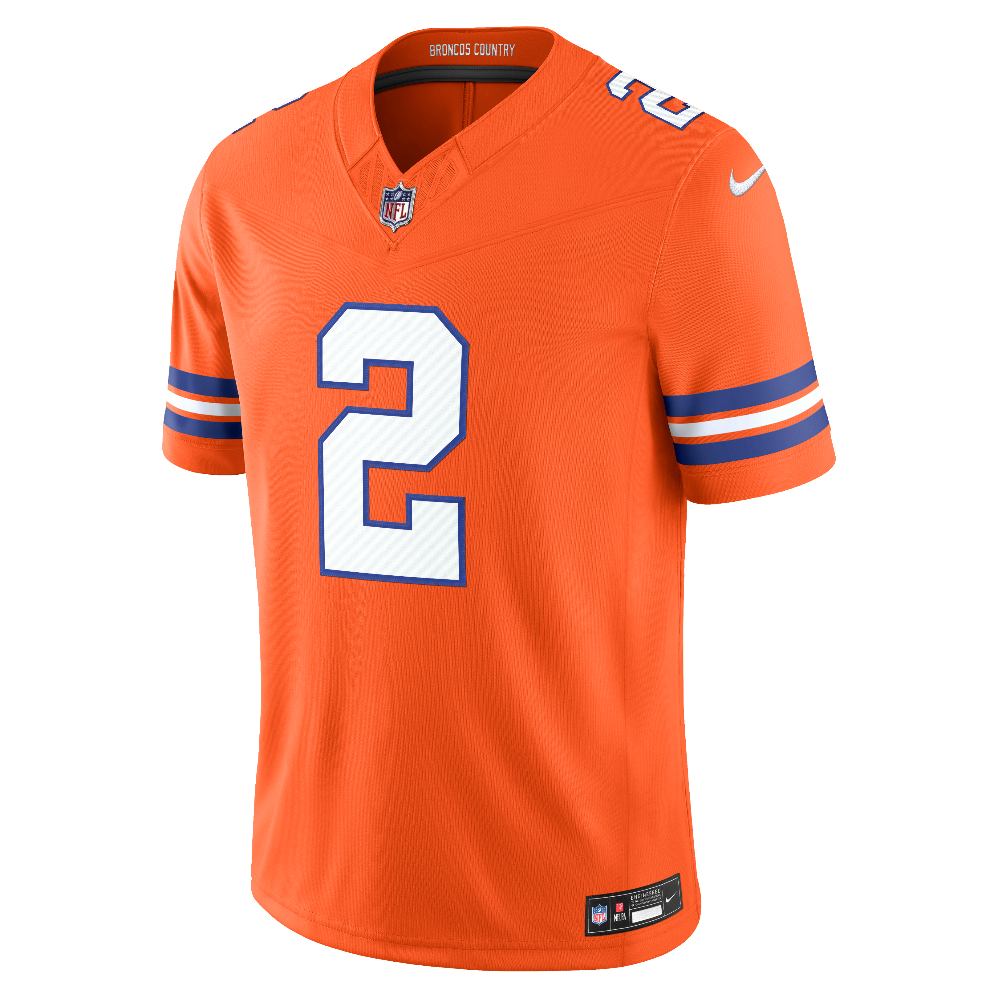 Pat Surtain II Denver Broncos Alternate Mile High Collection 1977 Throwback Vapor F.U.S.E. Stitched Limited Jersey - Orange - Image 3