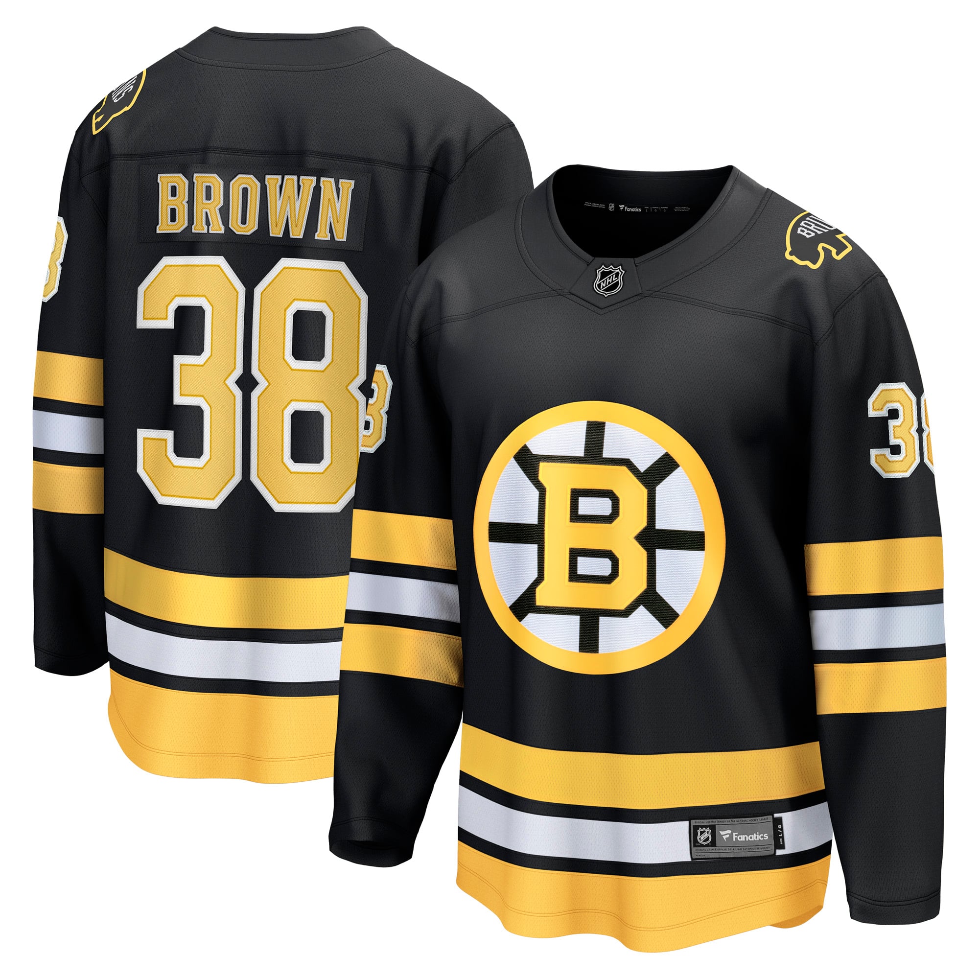 Patrick Brown Boston Bruins Home Breakaway Player Jersey - Black - Image 2