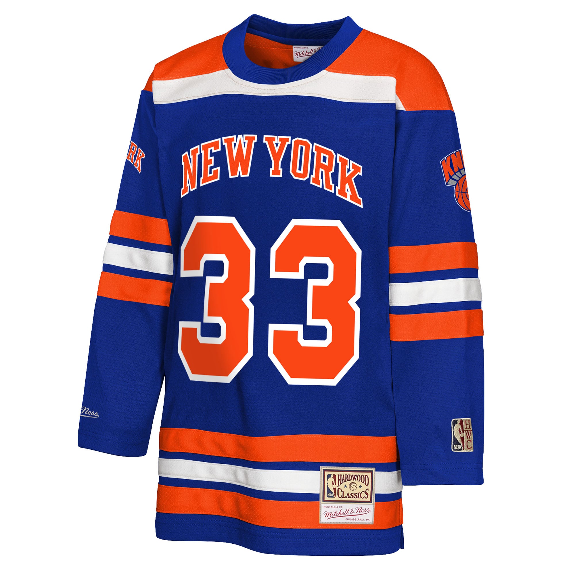Patrick Ewing New York Knicks Youth Maxxed Out 2.0 Fashion Hockey Jersey - Blue - Image 3