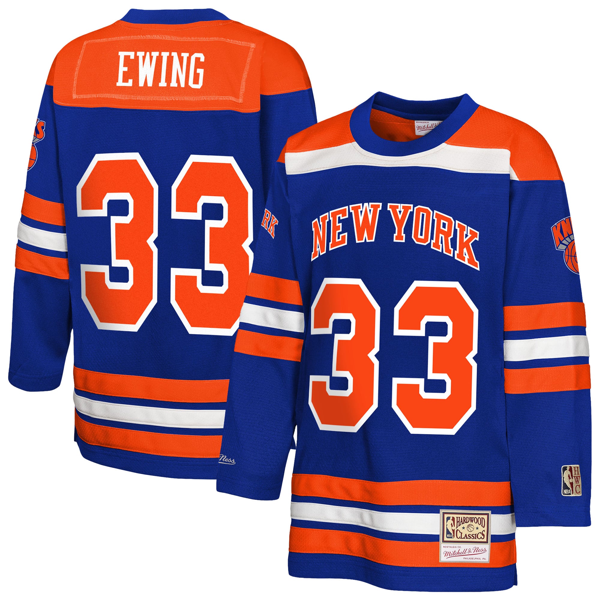 Patrick Ewing New York Knicks Youth Maxxed Out 2.0 Fashion Hockey Jersey - Blue - Image 2