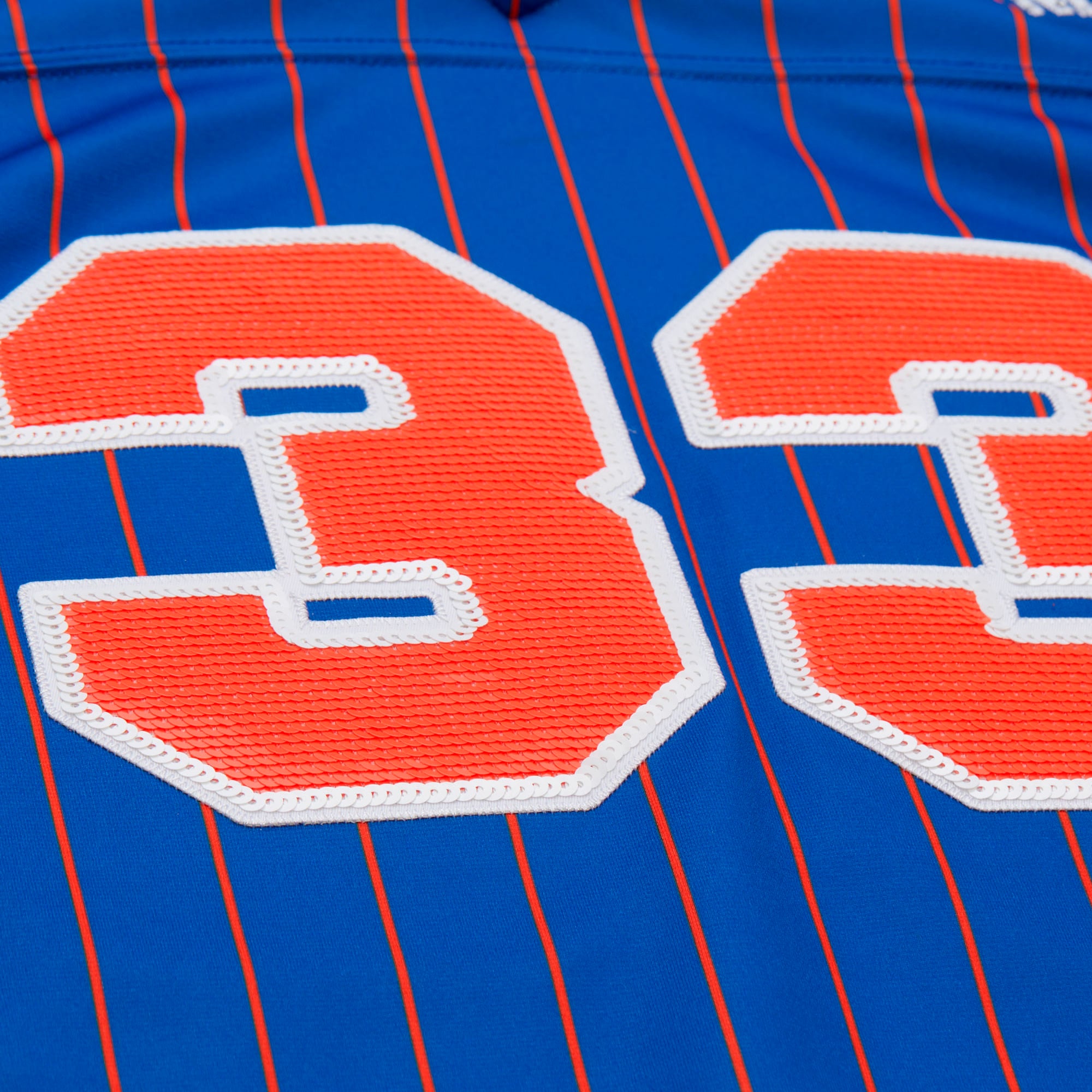 Patrick Ewing New York Knicks x DANNIJO Women's Name & Number Cropped Football Jersey - Blue - Image 7