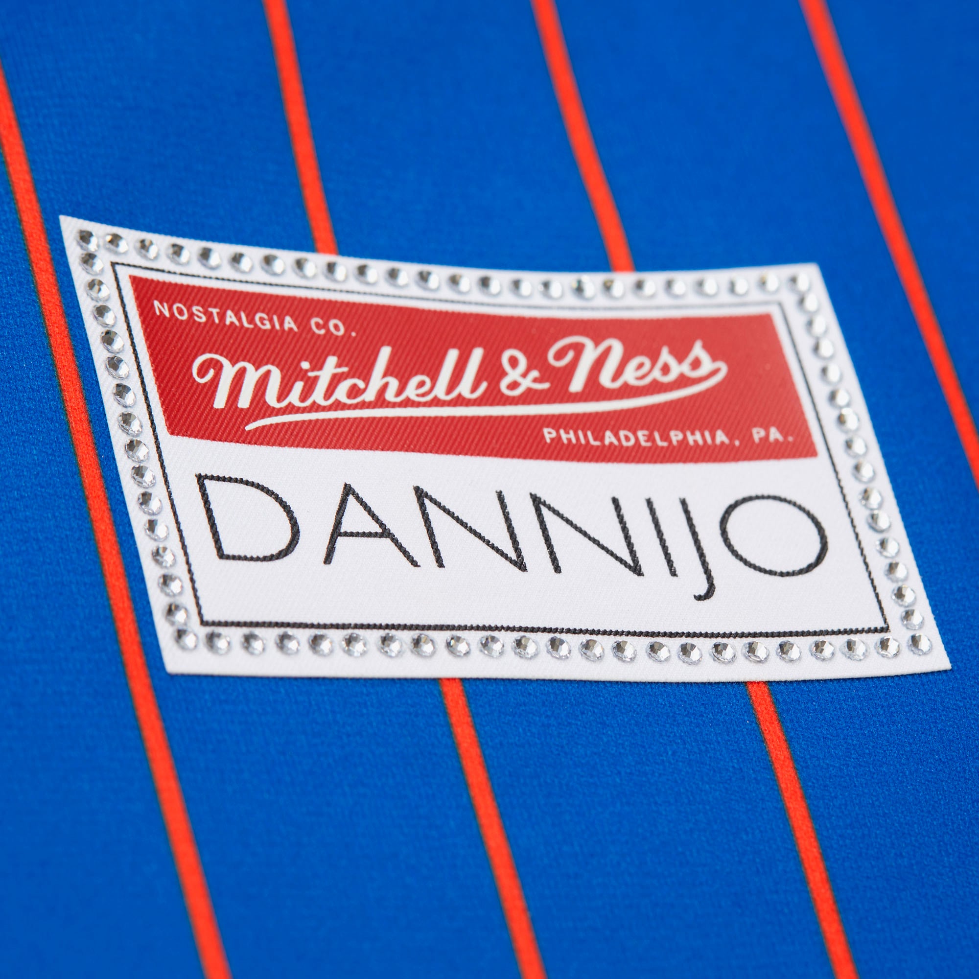 Patrick Ewing New York Knicks x DANNIJO Women's Name & Number Cropped Football Jersey - Blue - Image 6