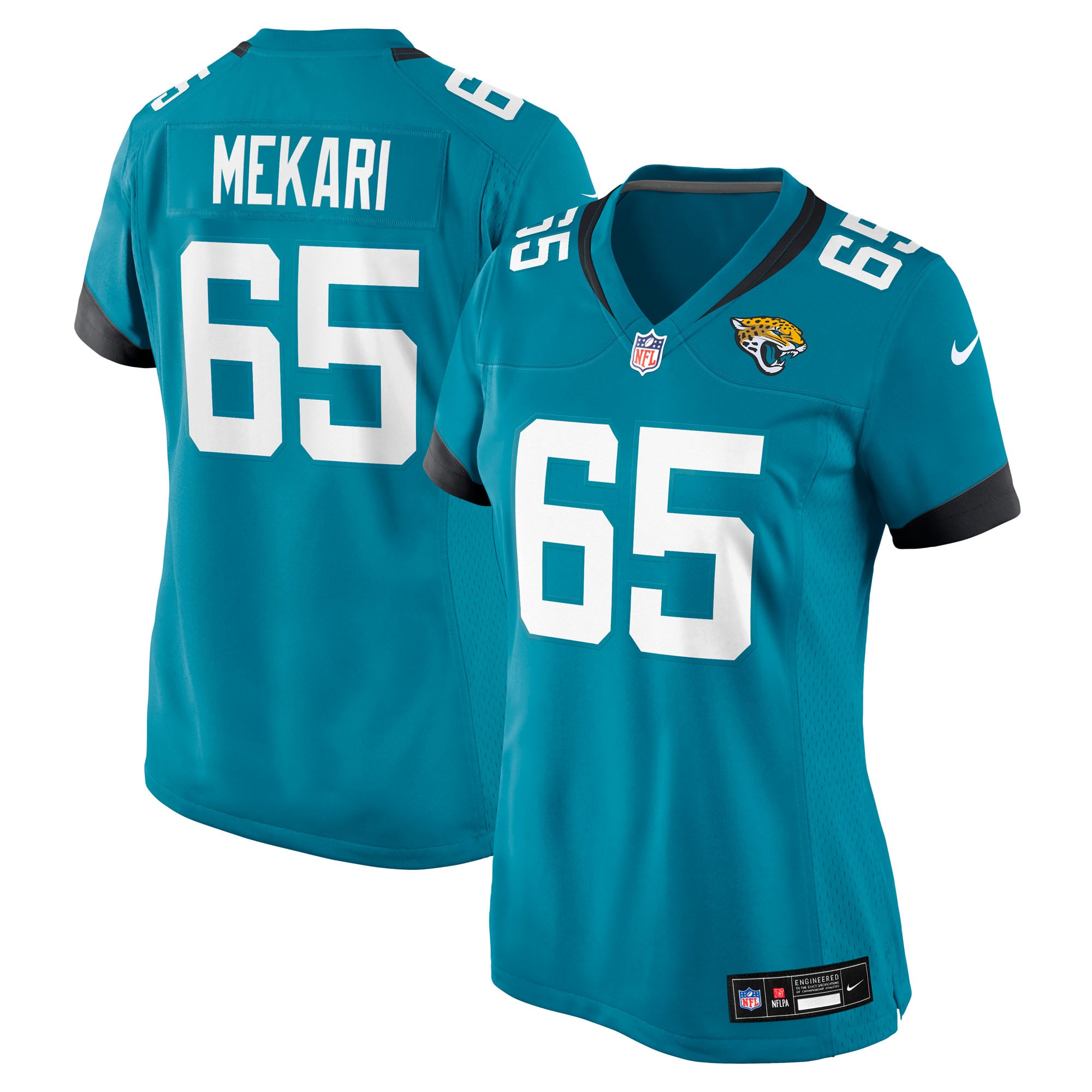 Patrick Mekari Jacksonville Jaguars Women's Team Game Jersey - Teal - Image 2