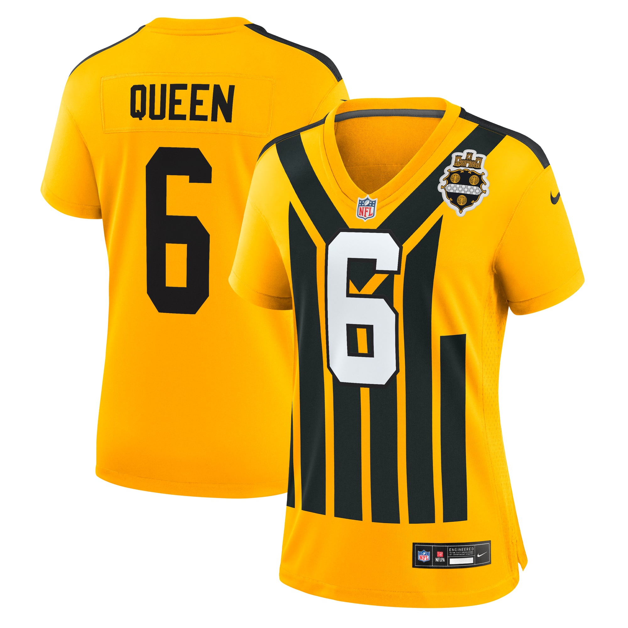 Patrick Queen Pittsburgh Steelers Women's Alternate 1933 Throwback Game Jersey - Gold - Image 2