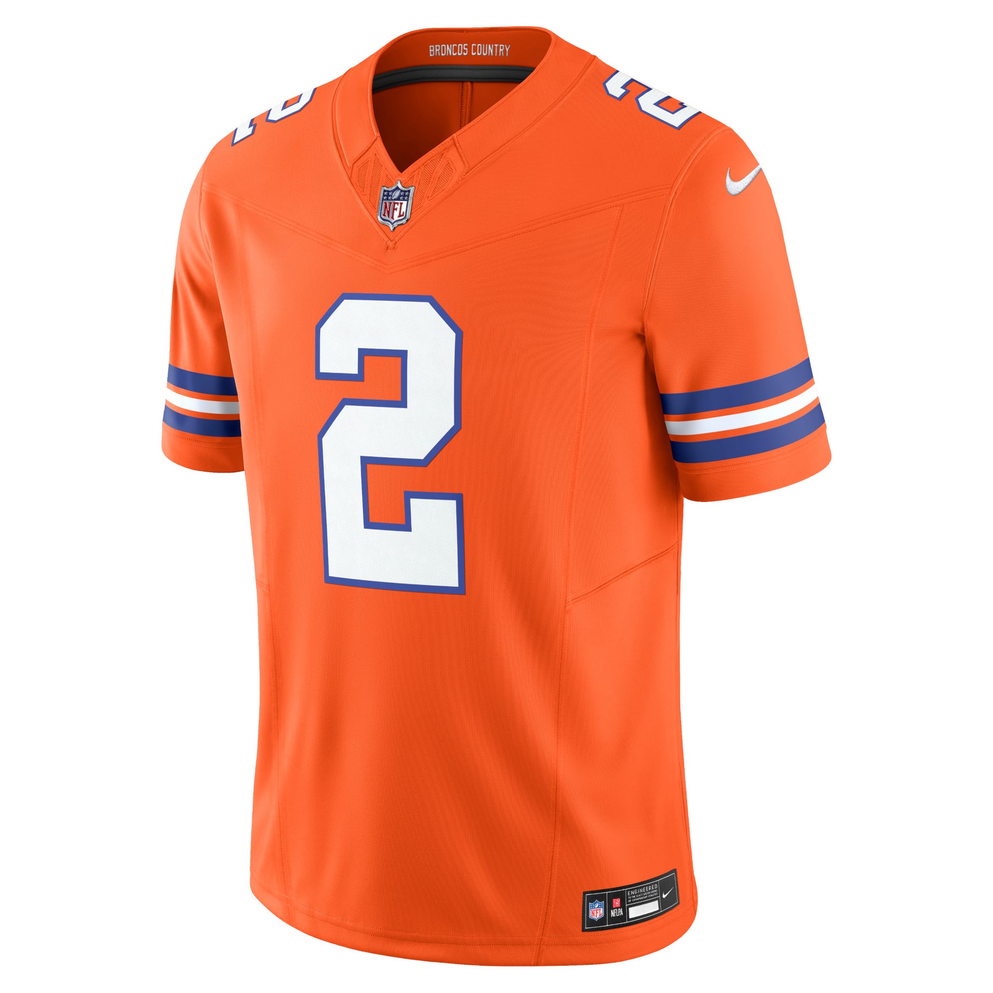 Patrick Surtain II Denver Broncos Alternate Mile High Collection 1977 Throwback Vapor F.U.S.E. Limited Jersey - Orange - Image 3