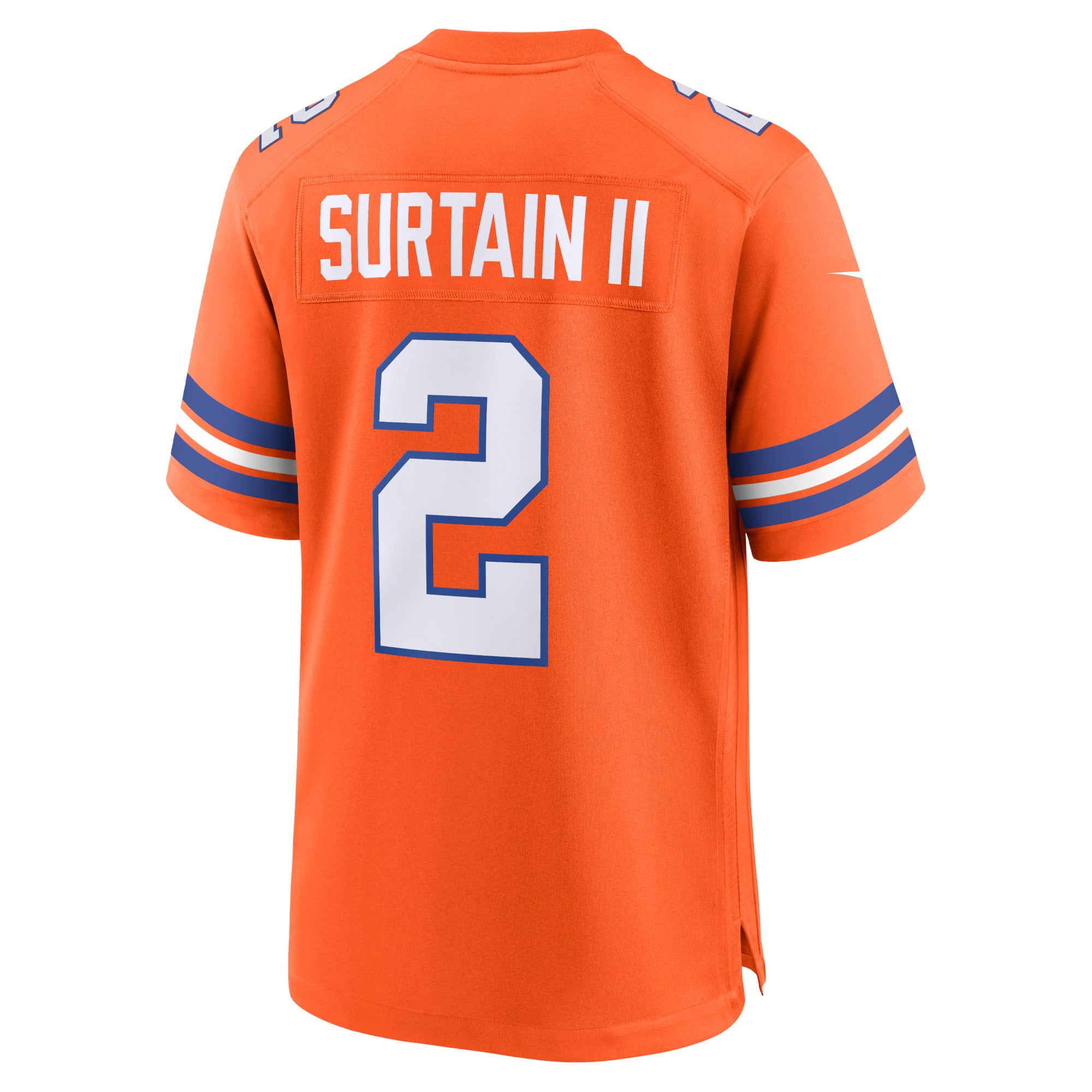 Patrick Surtain II Denver Broncos Mile High Collection 1977 Throwback Player Game Jersey - Orange - Image 4