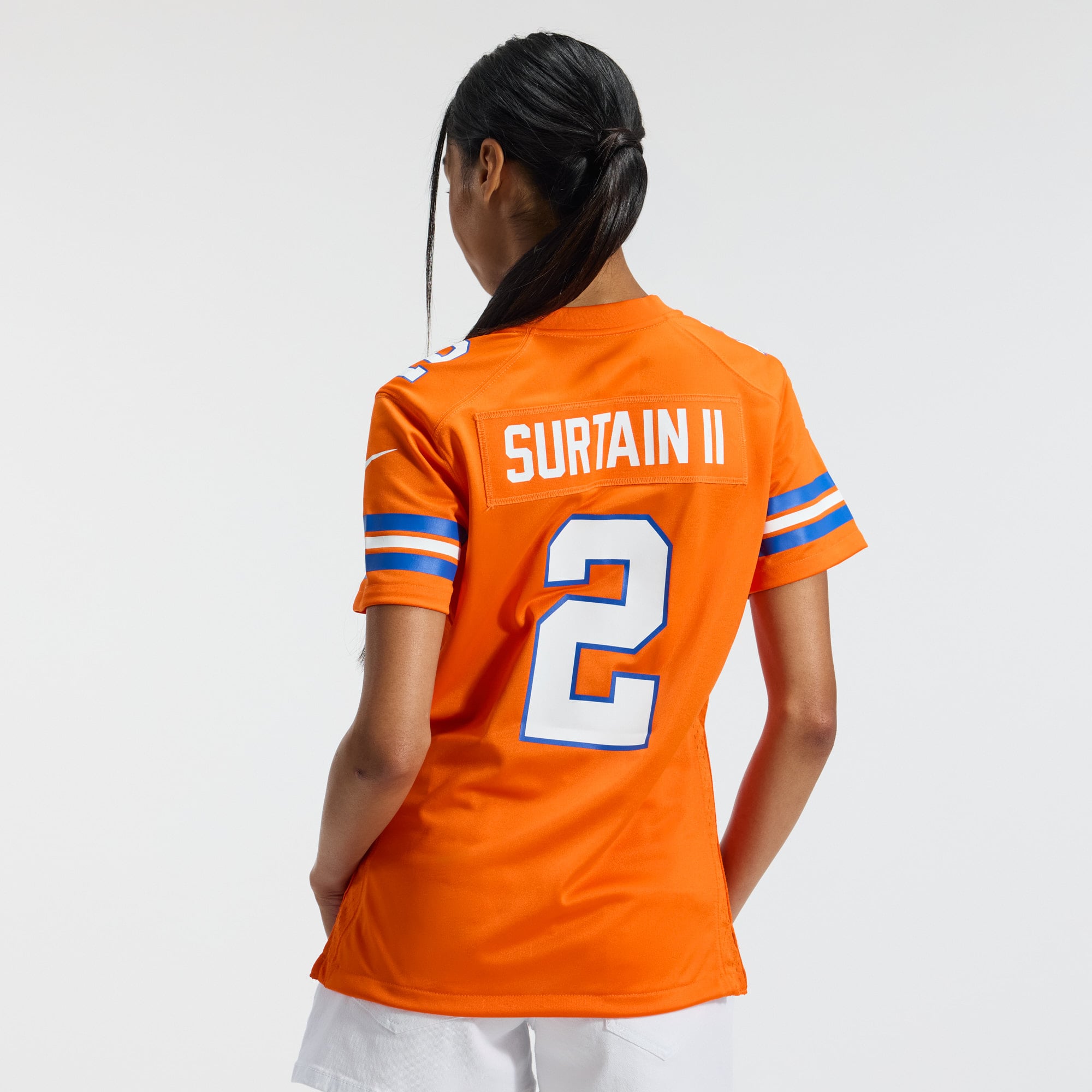 Patrick Surtain II Denver Broncos Women's Mile High Collection 1977 Throwback Player Game Jersey - Orange - Image 4