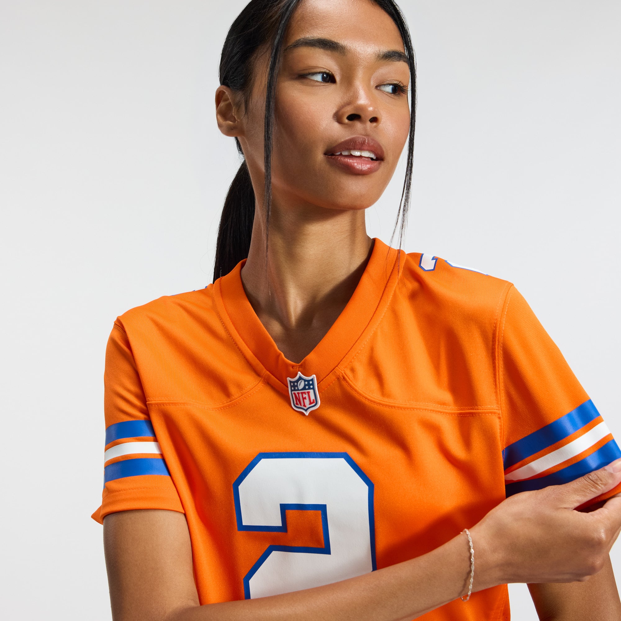Patrick Surtain II Denver Broncos Women's Mile High Collection 1977 Throwback Player Game Jersey - Orange - Image 10
