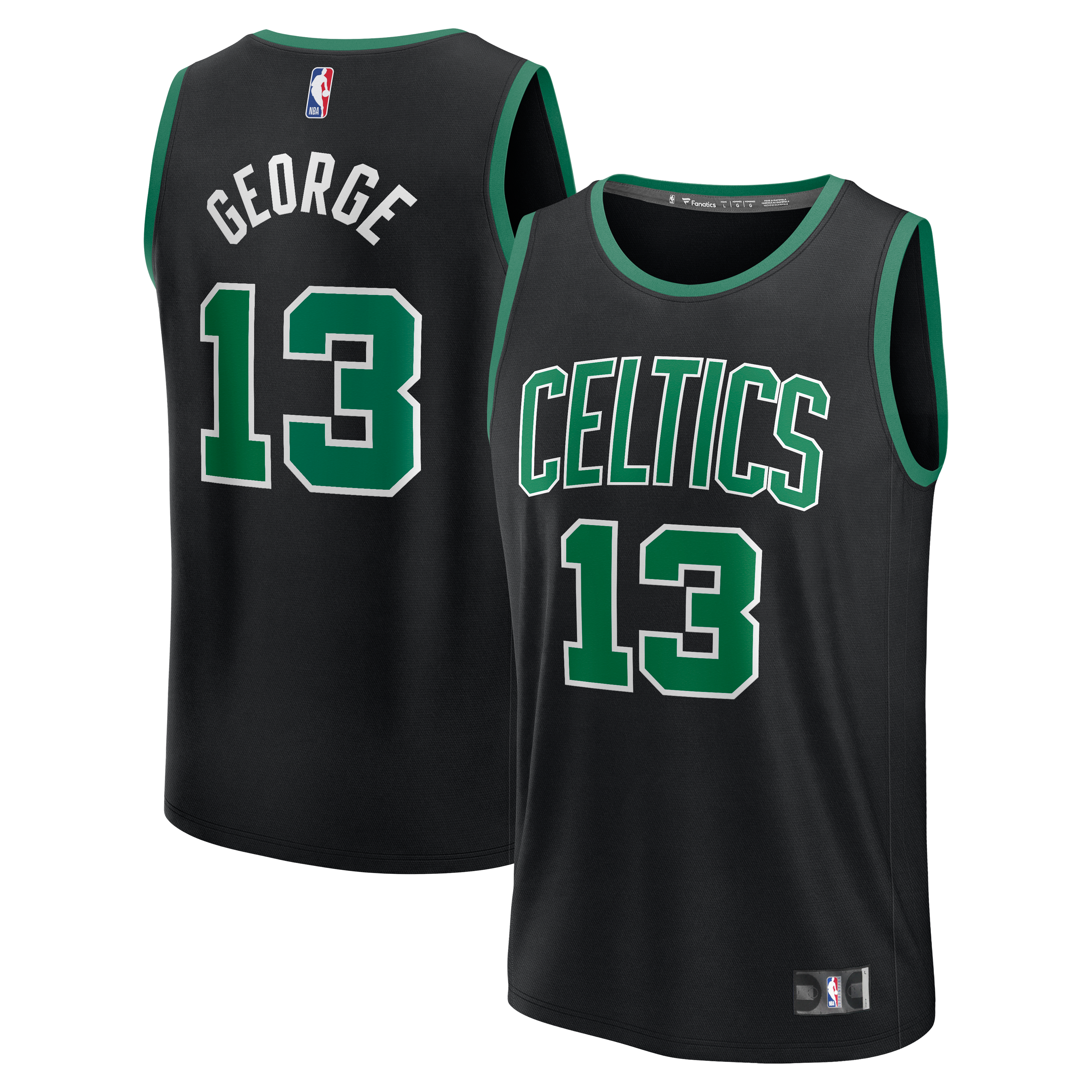 Paul George Boston Celtics Youth Fast Break Jersey - Black - Statement Edition