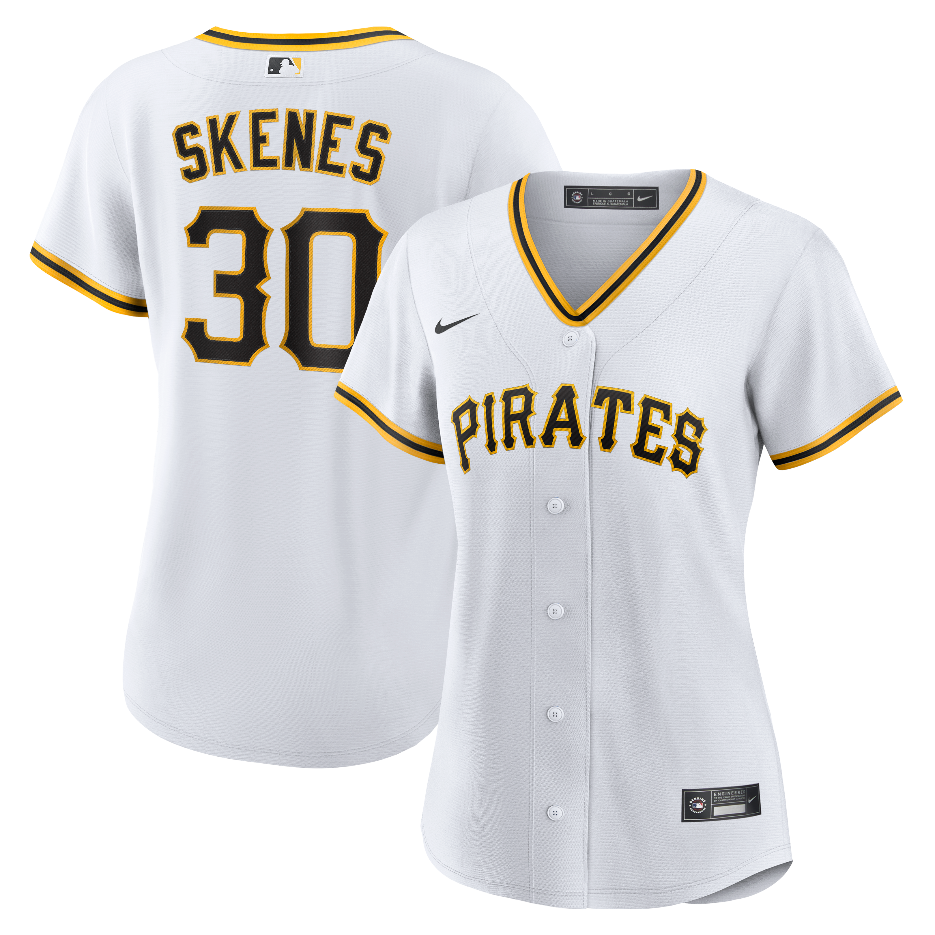 Paul Skenes Pittsburgh Pirates Women's Home Player Jersey - White - Image 2