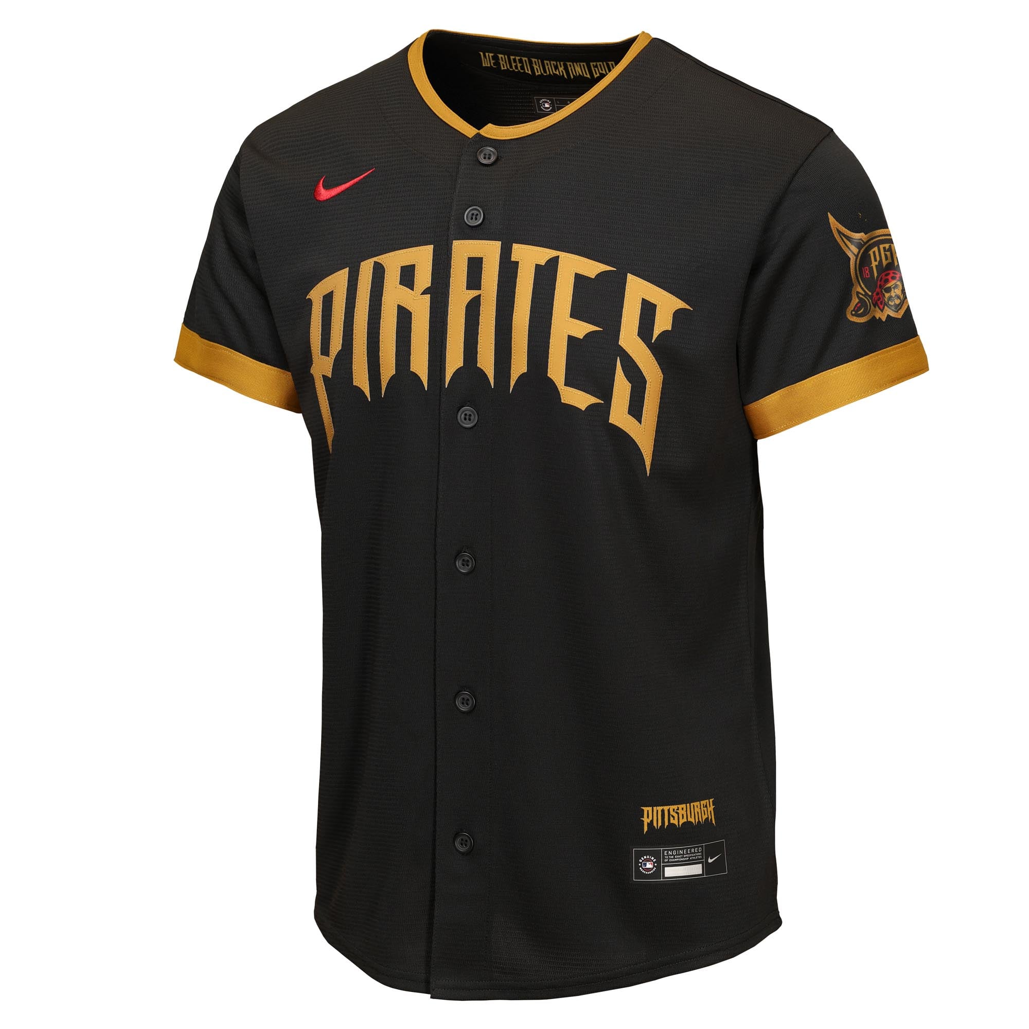 Paul Skenes Pittsburgh Pirates Youth 2026 City Connect Stadium Jersey - Black - Image 3