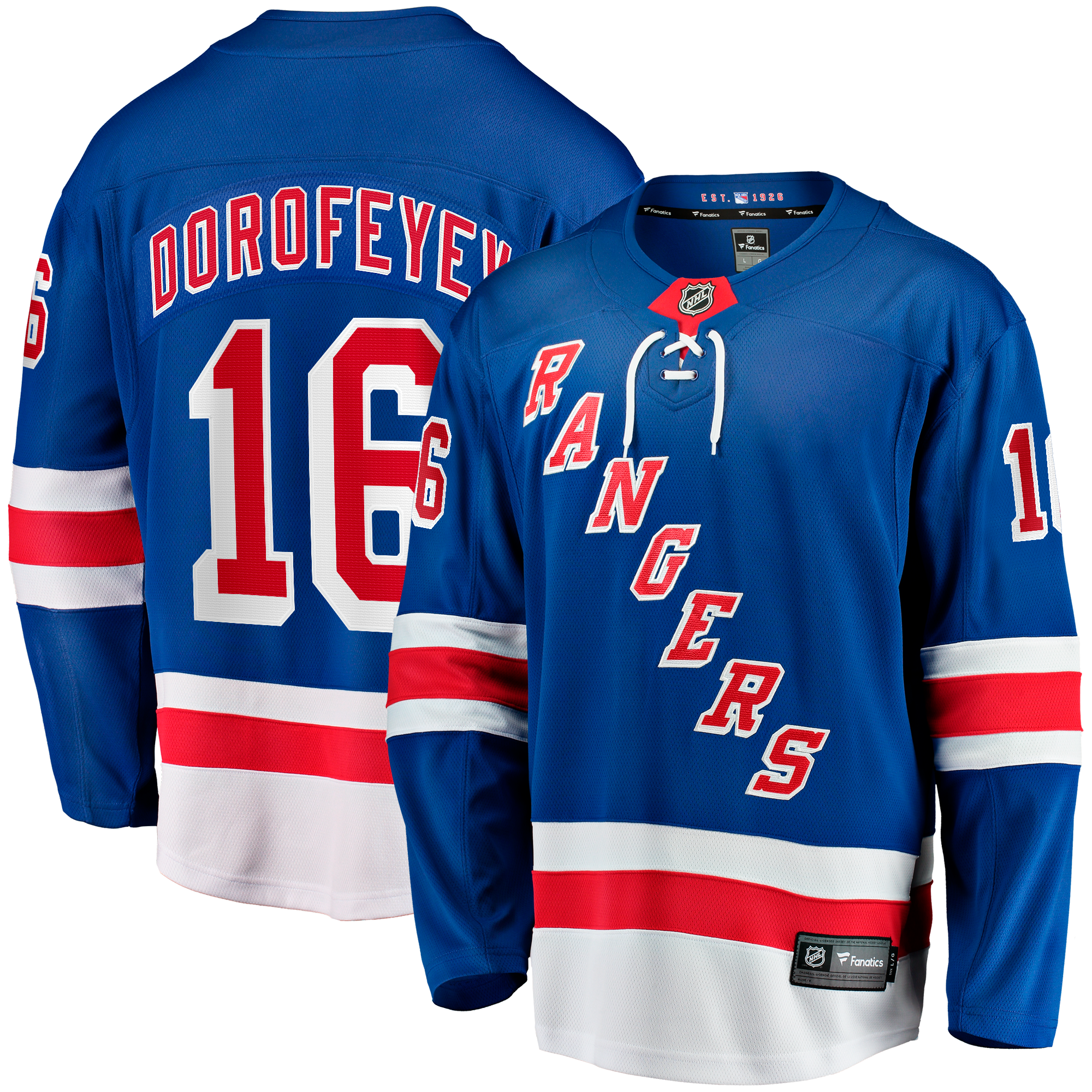 Pavel Dorofeyev New York Rangers Home Breakaway Jersey - Blue - Image 2
