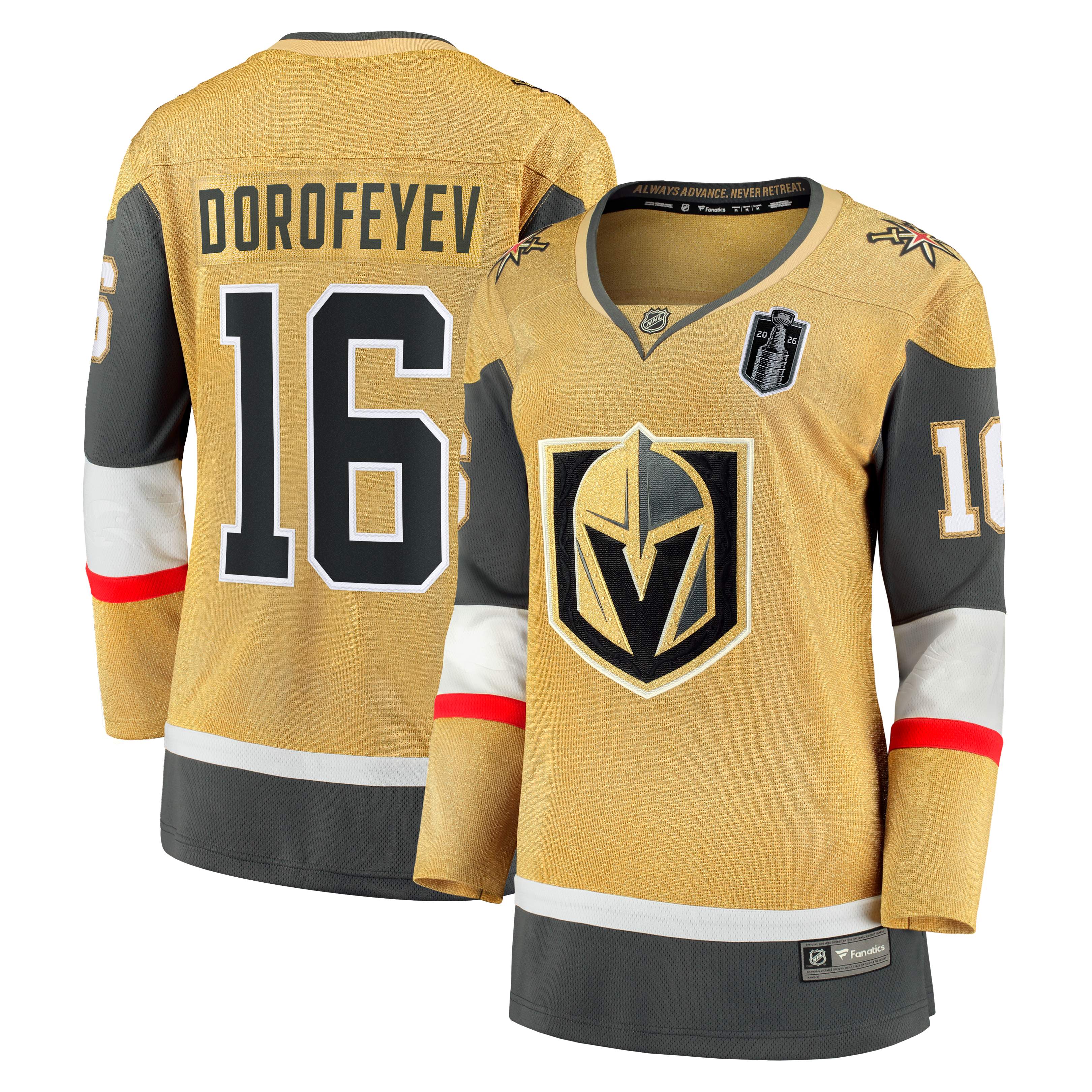 Pavel Dorofeyev Vegas Golden Knights Women's 2026 Stanley Cup Final Breakaway Jersey - Gold - Image 2