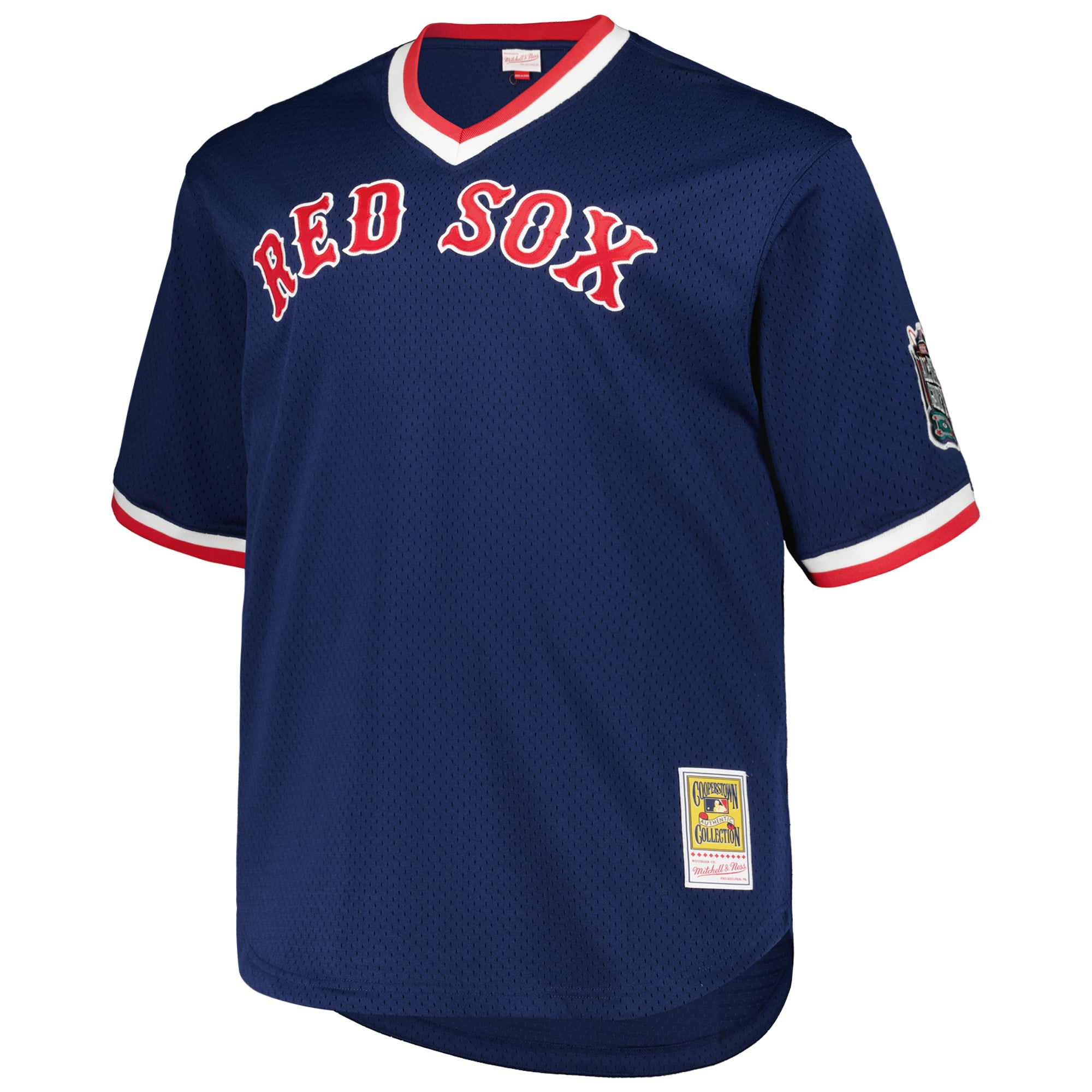 Pedro Martinez Boston Red Sox 1999 Cooperstown Collection Mesh Pullover Jersey - Navy - Image 3