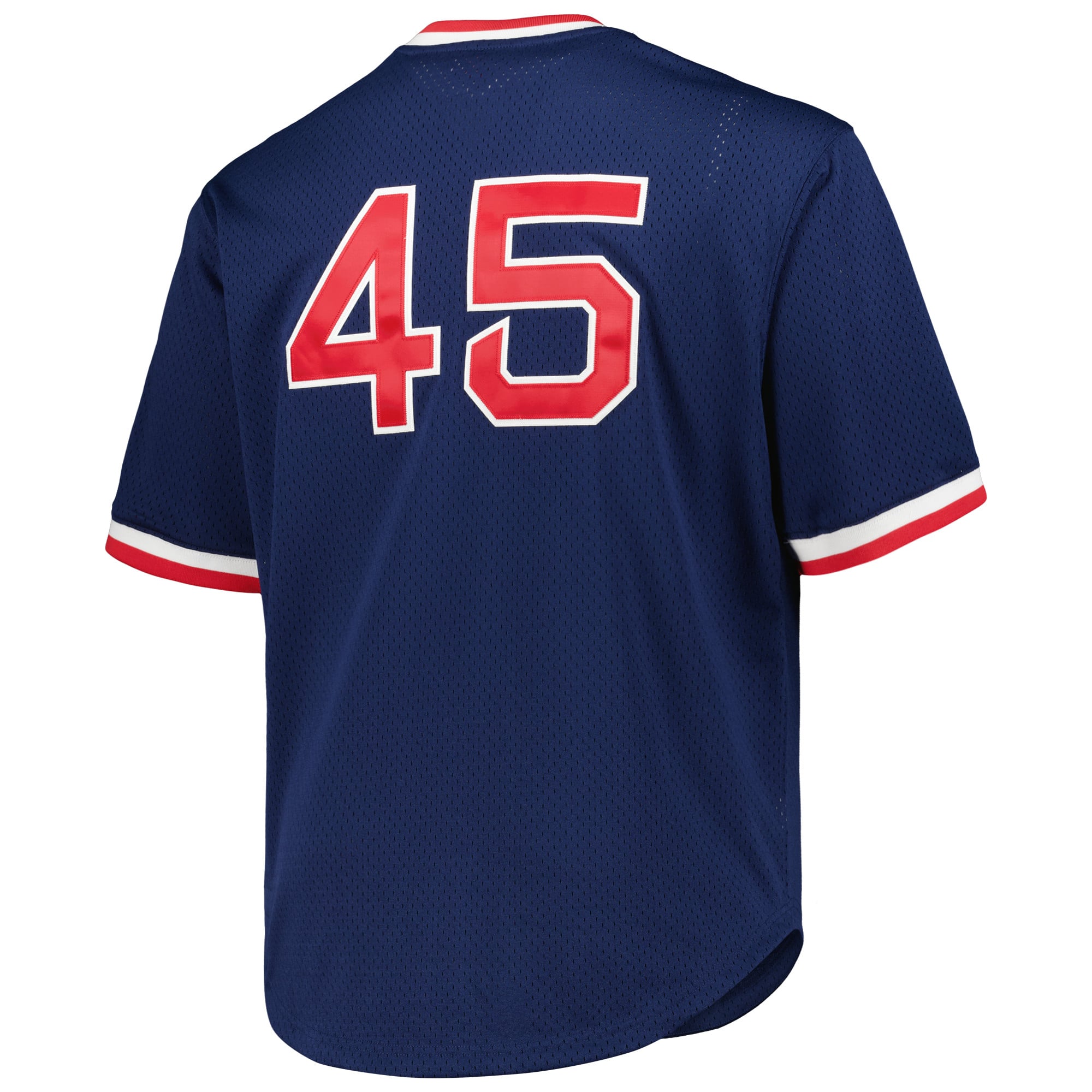 Pedro Martinez Boston Red Sox 1999 Cooperstown Collection Mesh Pullover Jersey - Navy - Image 4