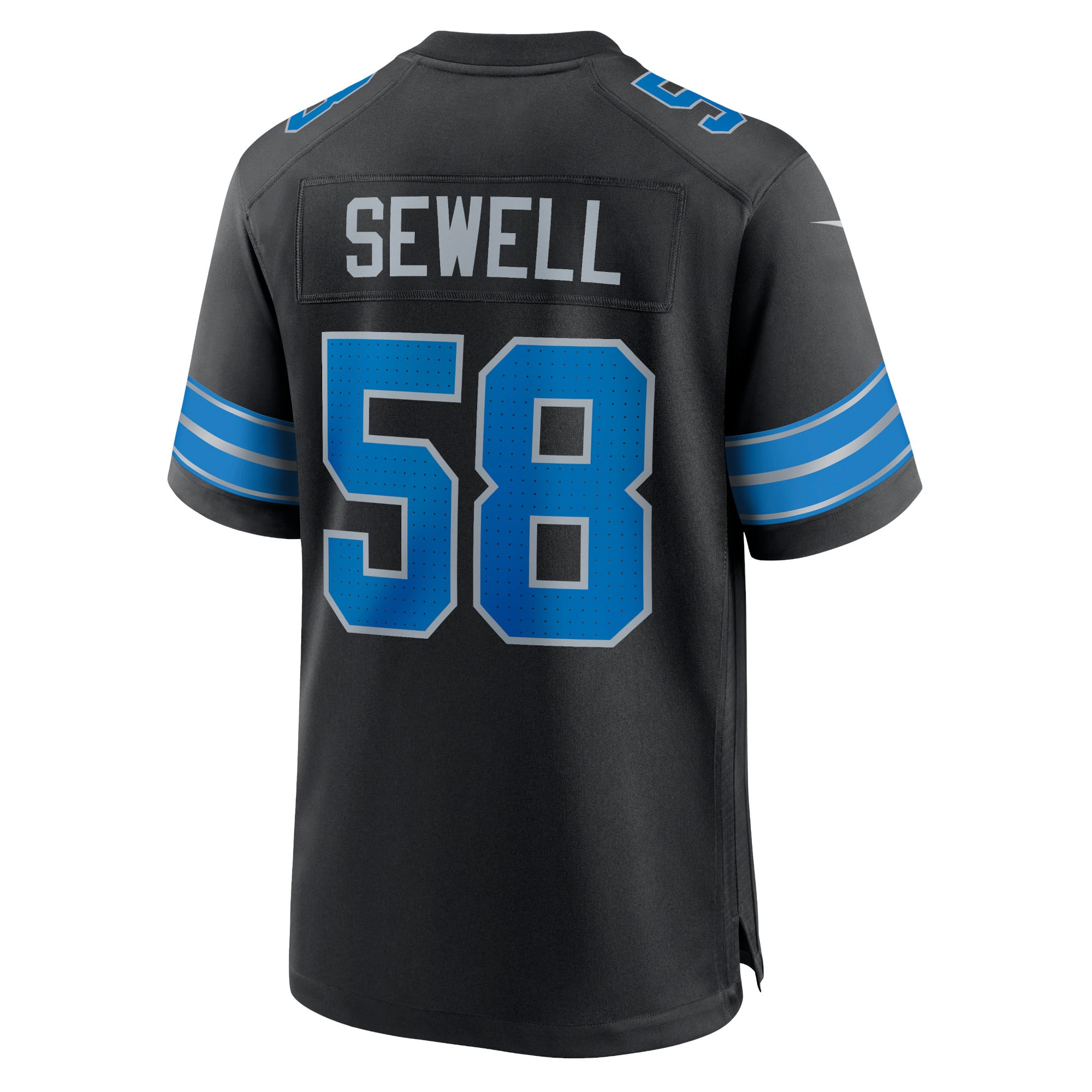 Penei Sewell Detroit Lions Game Jersey - White - Black - Image 4