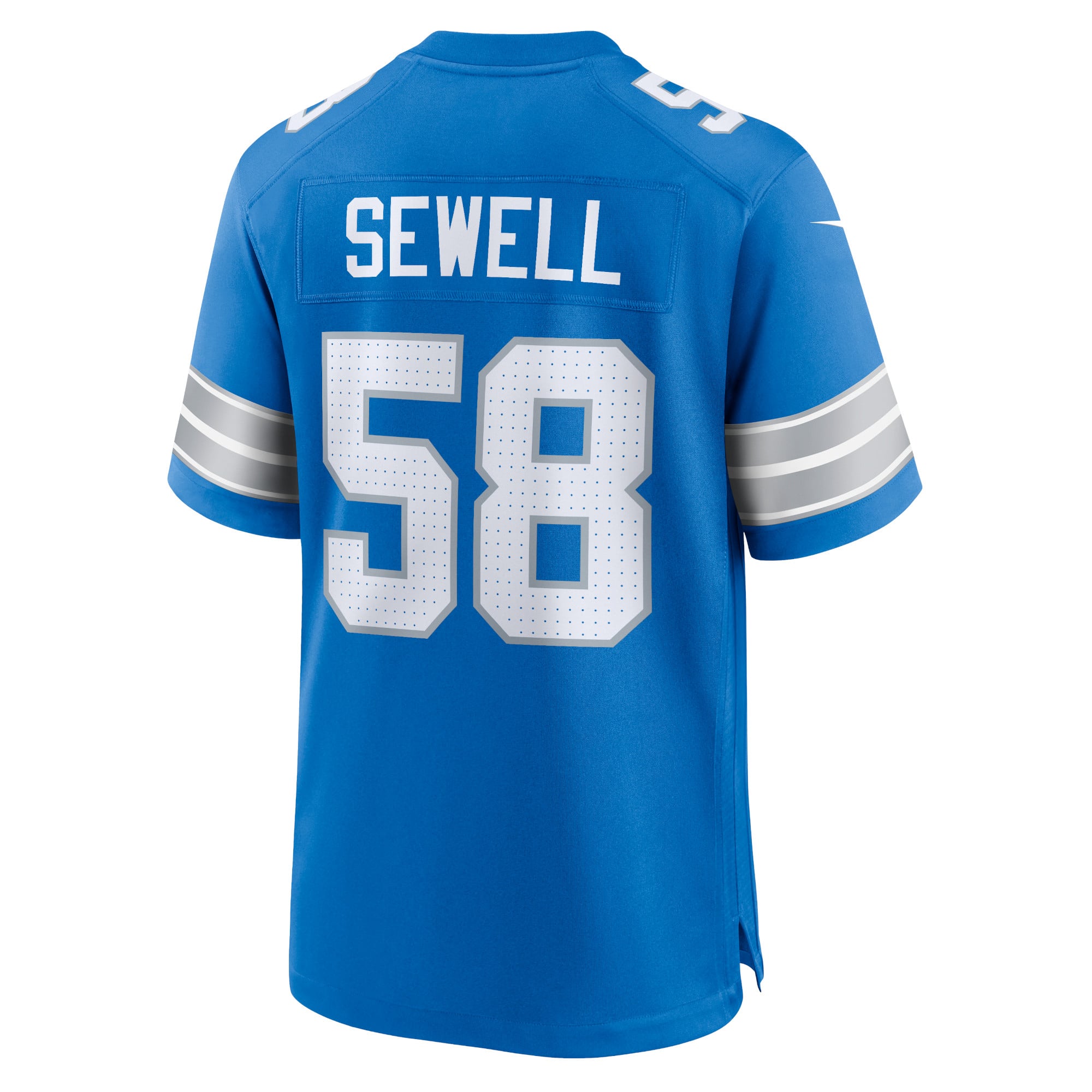 Penei Sewell Detroit Lions Game Jersey - White - Blue - Image 4