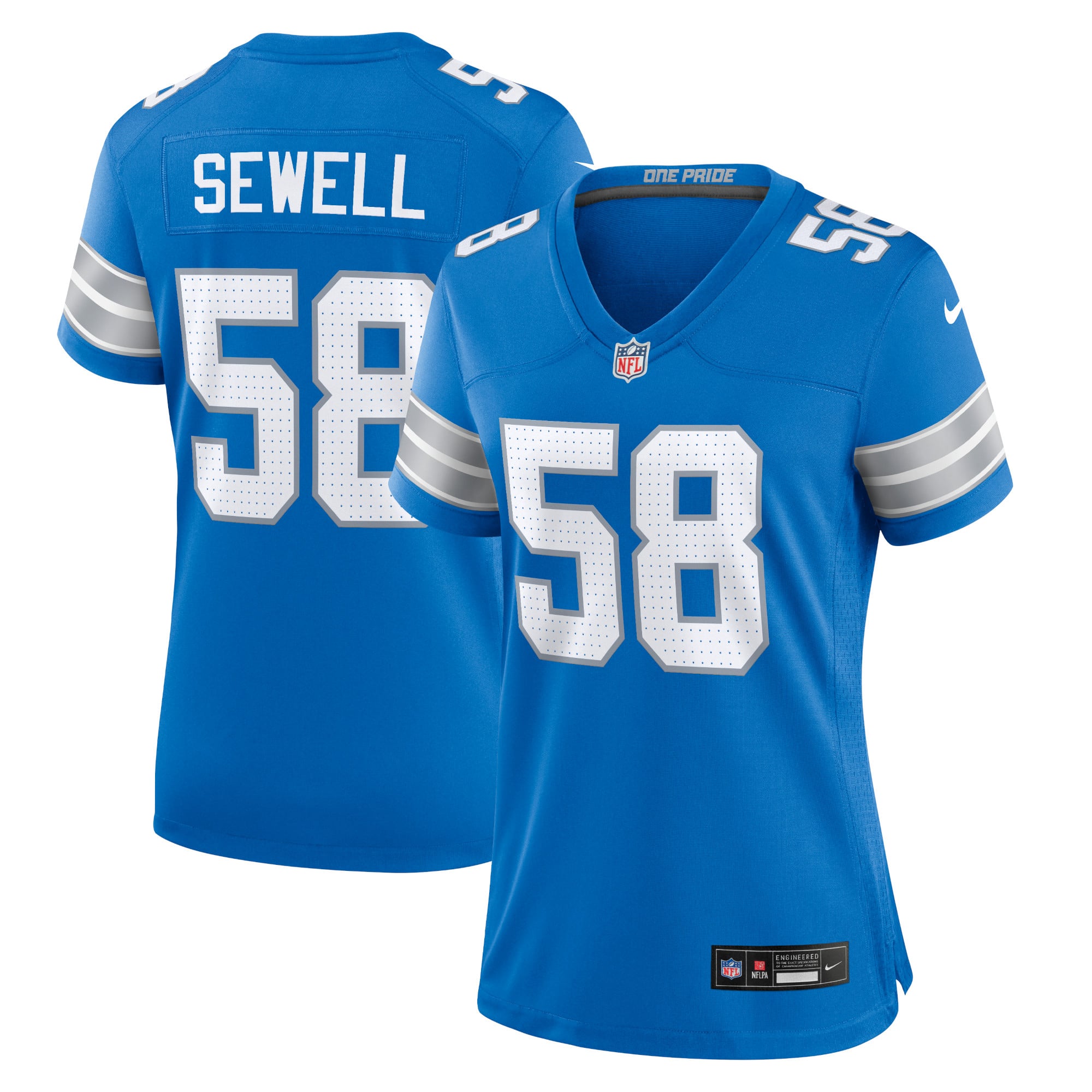 Penei Sewell Detroit Lions Women's 2nd Alternate Game Jersey - Blue