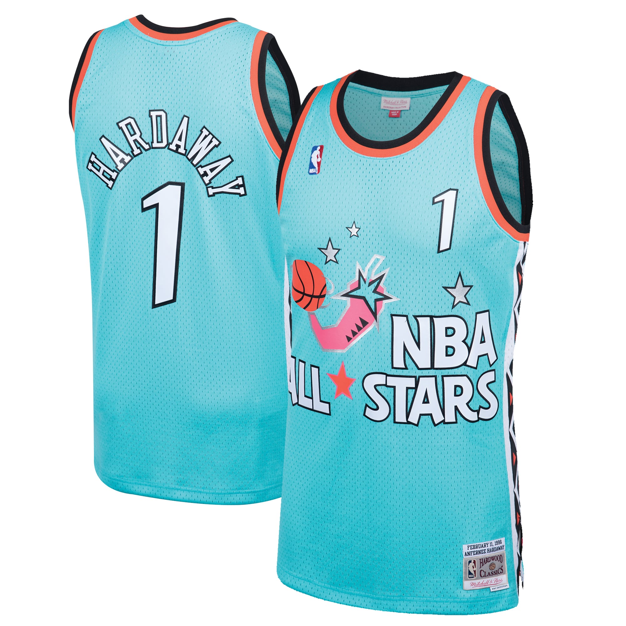 Penny Hardaway 1996 All-Star Game Hardwood Classics Swingman Jersey - Teal - Image 2