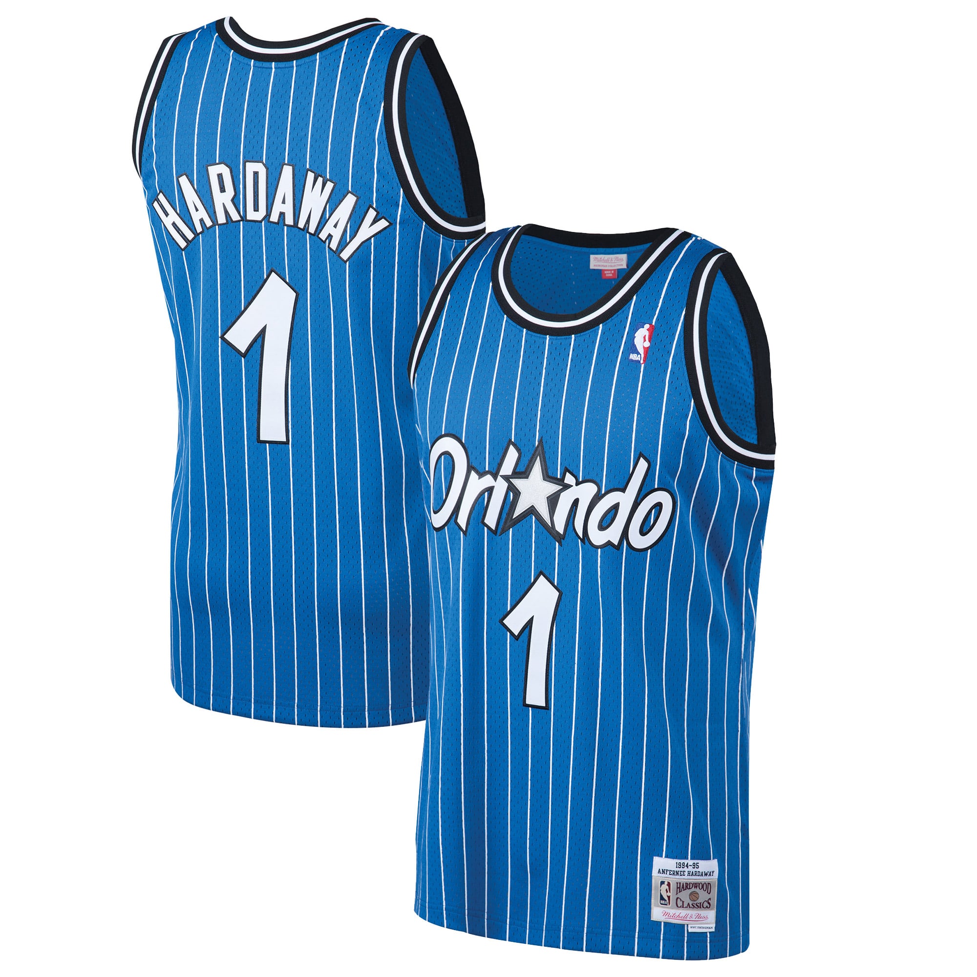 Penny Hardaway Orlando Magic 1994/95 Hardwood Classics Swingman Jersey - Blue - Image 2