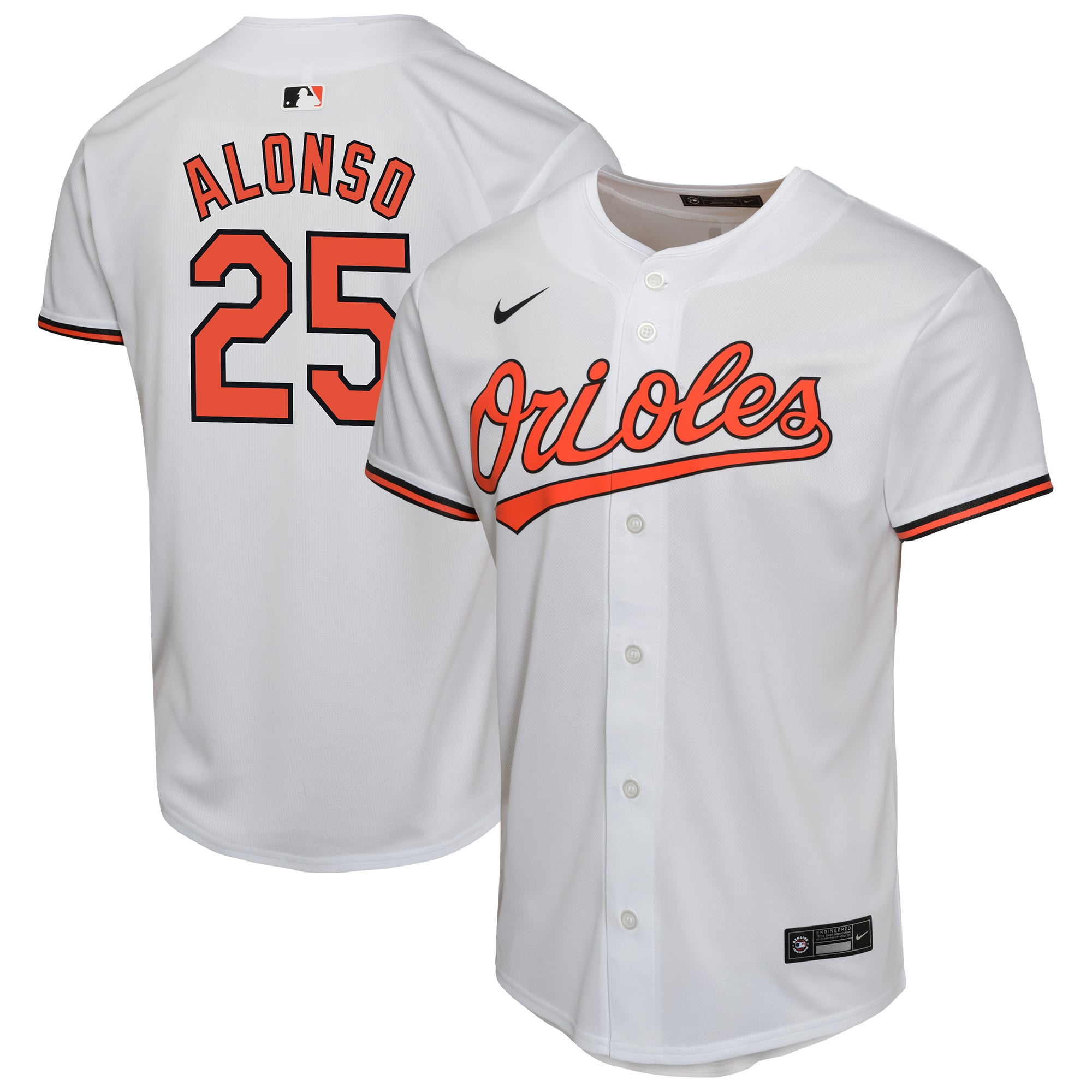 Pete Alonso Baltimore Orioles Youth Game Player Jersey - White - Image 2