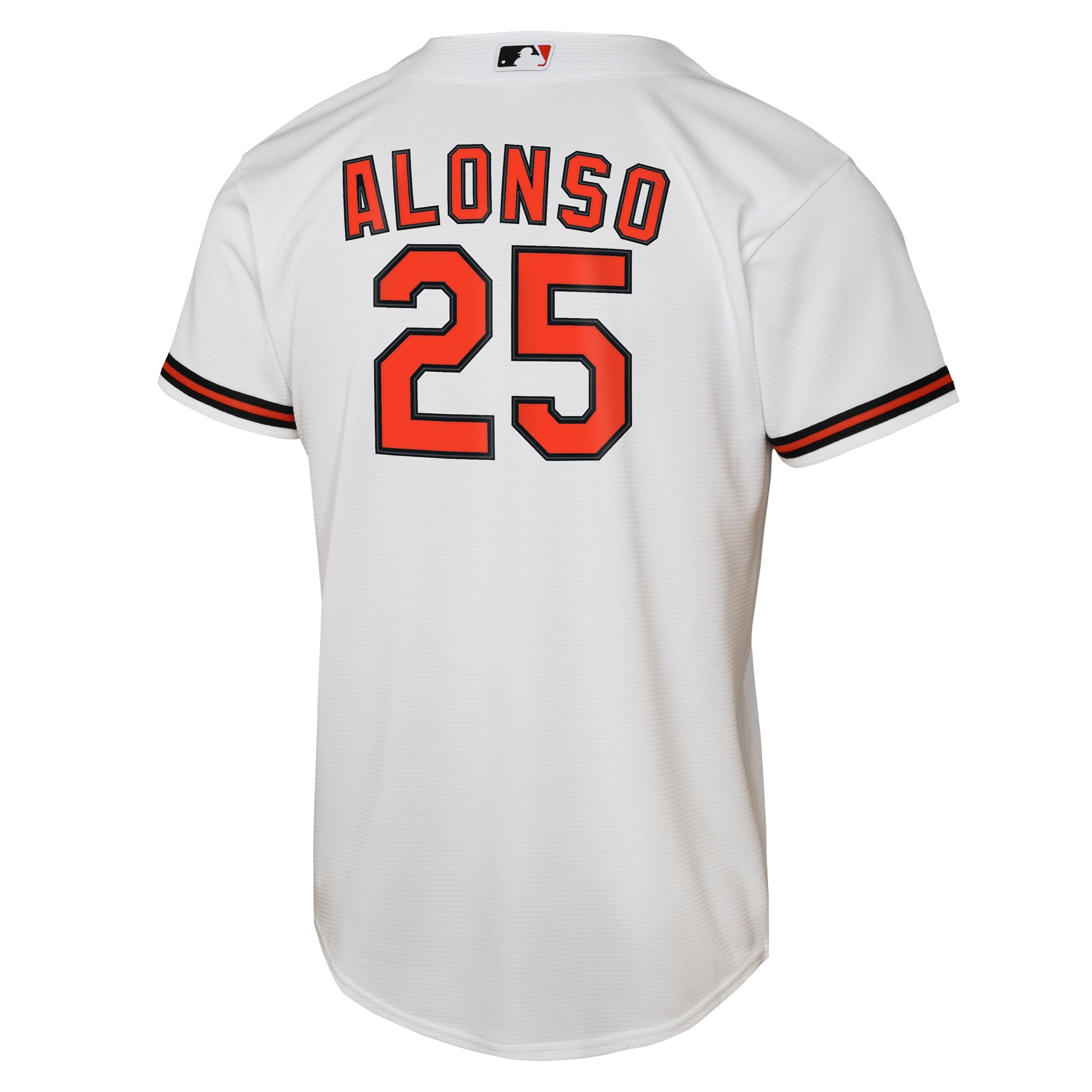 Pete Alonso Baltimore Orioles Youth Home Baseline Jersey - White - Image 4