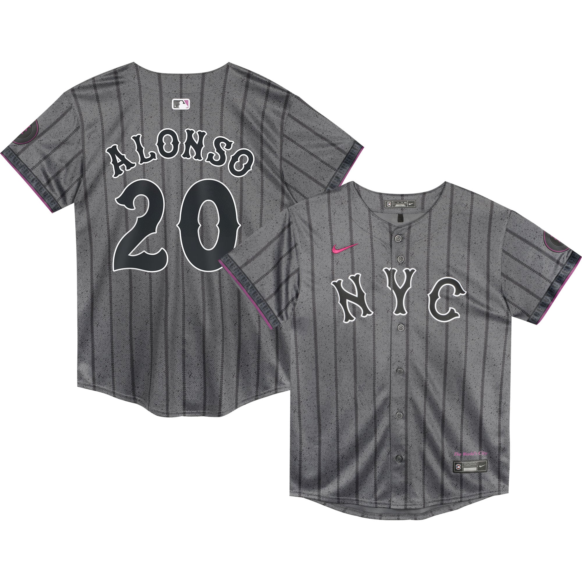 Pete Alonso New York Mets Preschool 2024 City Connect Limited Player Jersey - Graphite - Image 2