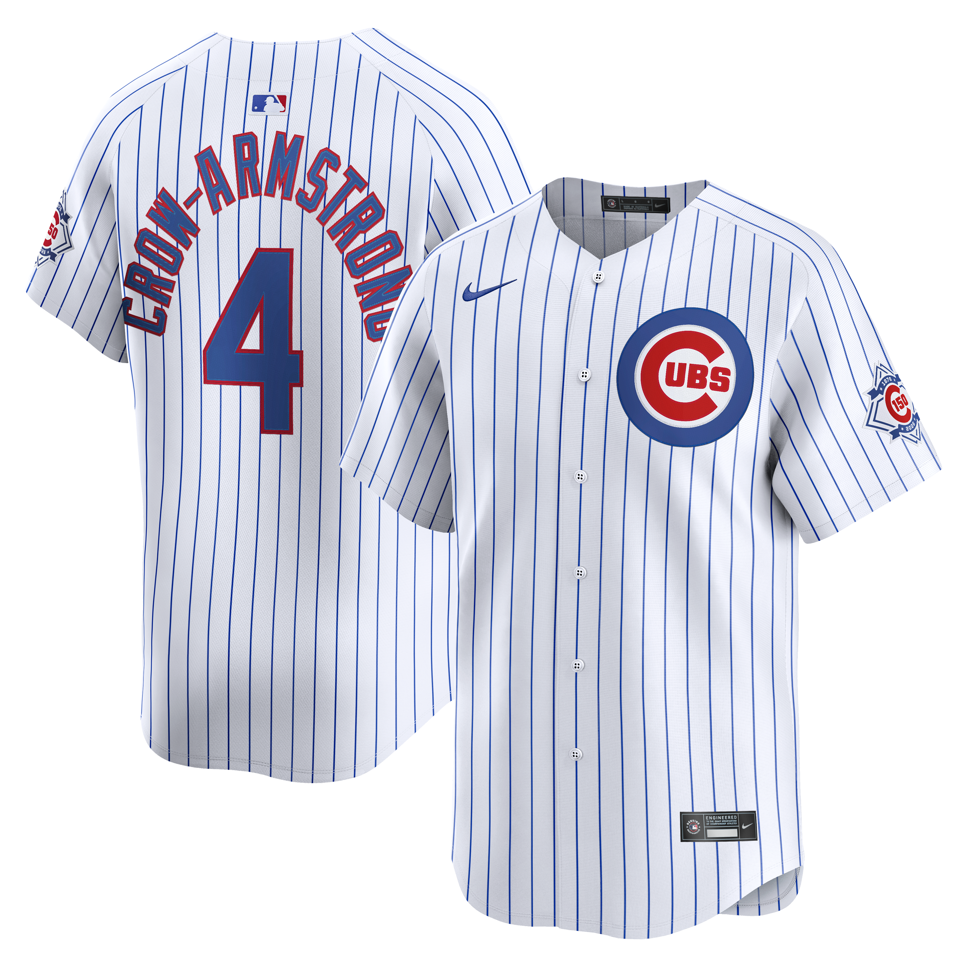 Pete Crow-Armstrong Chicago Cubs 150th Anniversary Limited Jersey - White