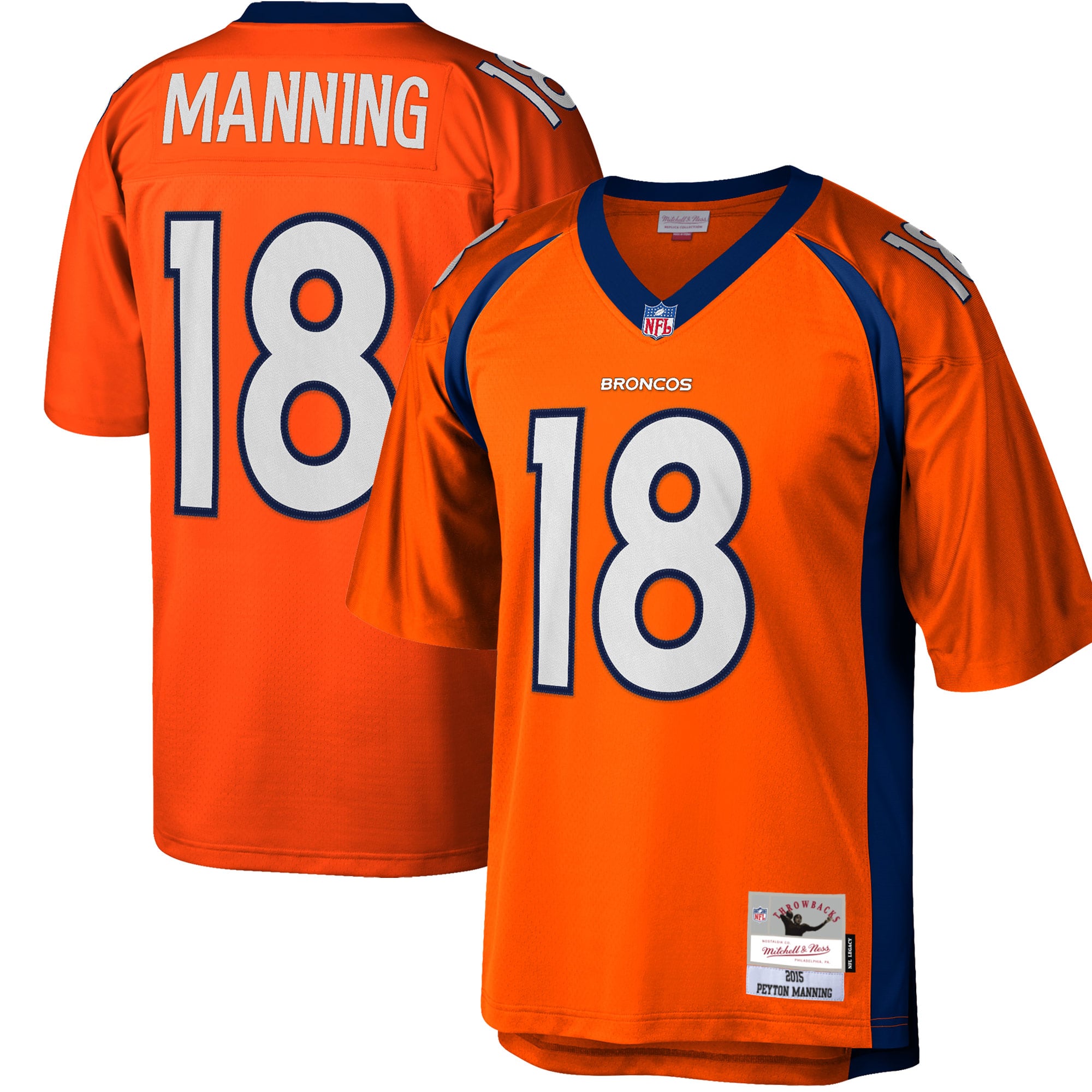 Peyton Manning Denver Broncos Big & Tall 2015 Retired Player Jersey - Orange - Image 2