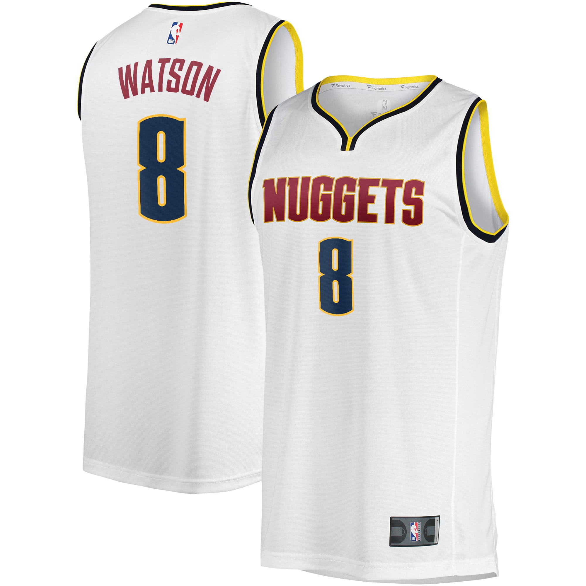 Peyton Watson Denver Nuggets Fast Break Player Jersey - Association Edition - White - Image 2
