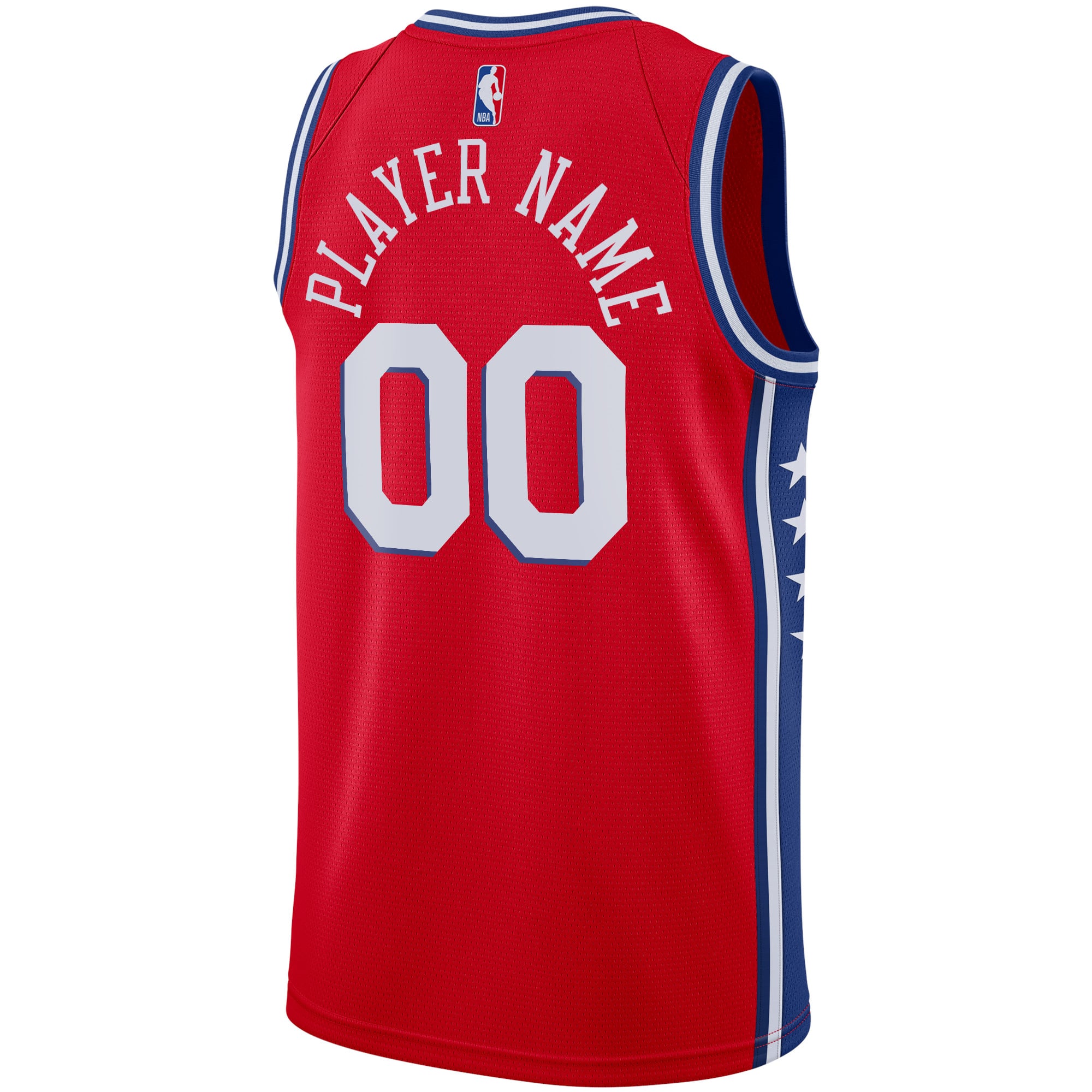 Philadelphia 76ers Jordan Brand Swingman Custom Jersey - Statement Edition - Red - Image 4