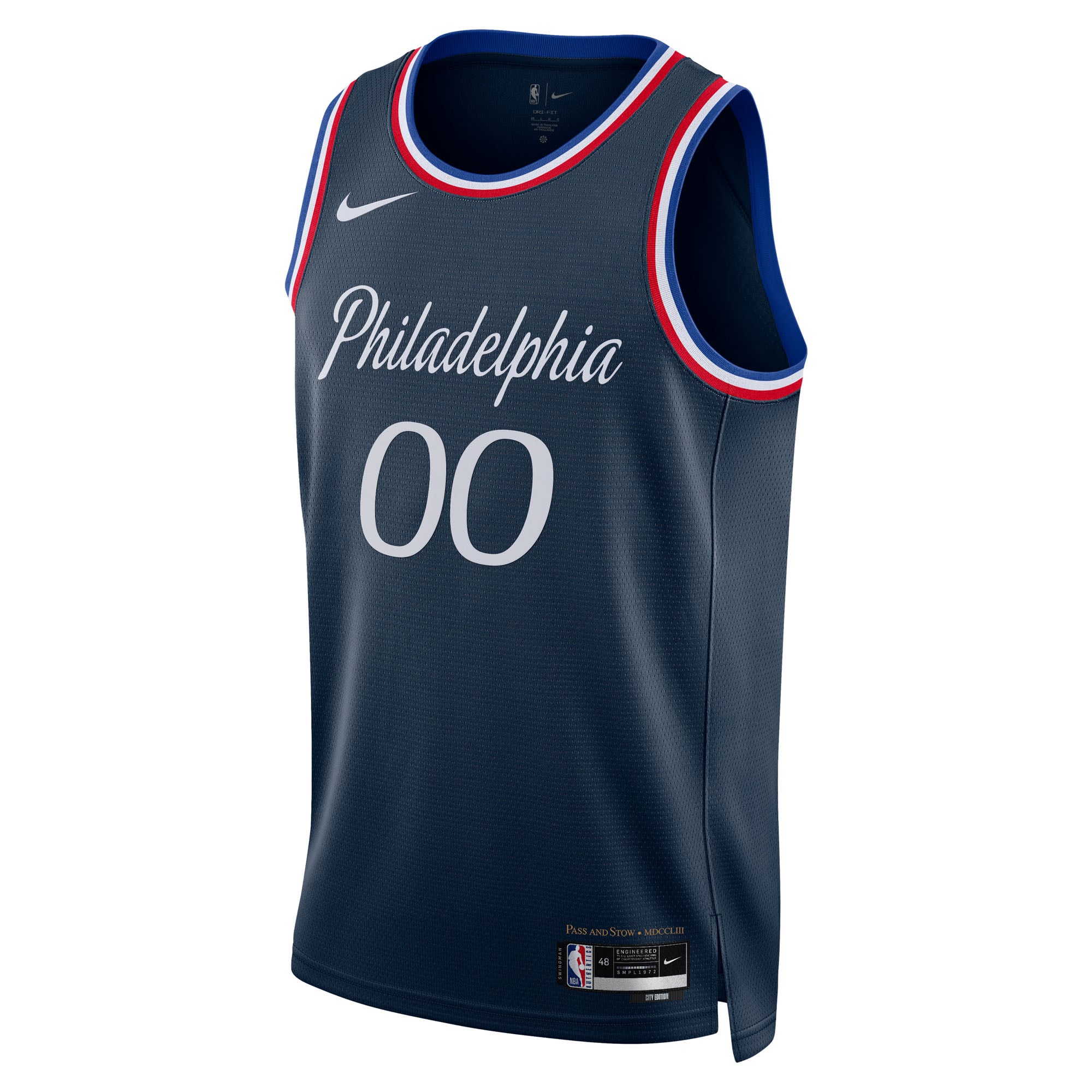 Philadelphia 76ers Unisex 2025/26 City Edition Swingman Custom Jersey - Navy - Image 3
