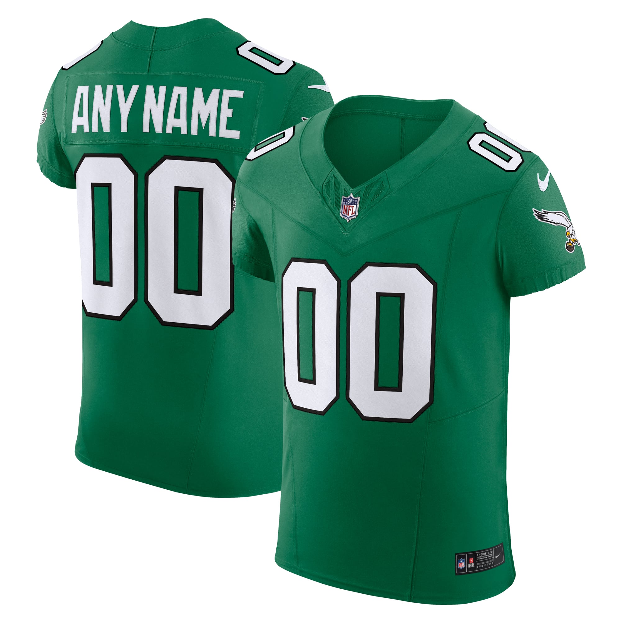 Philadelphia Eagles 2nd Alternate Vapor F.U.S.E. Elite Custom Jersey - Kelly Green - Image 2