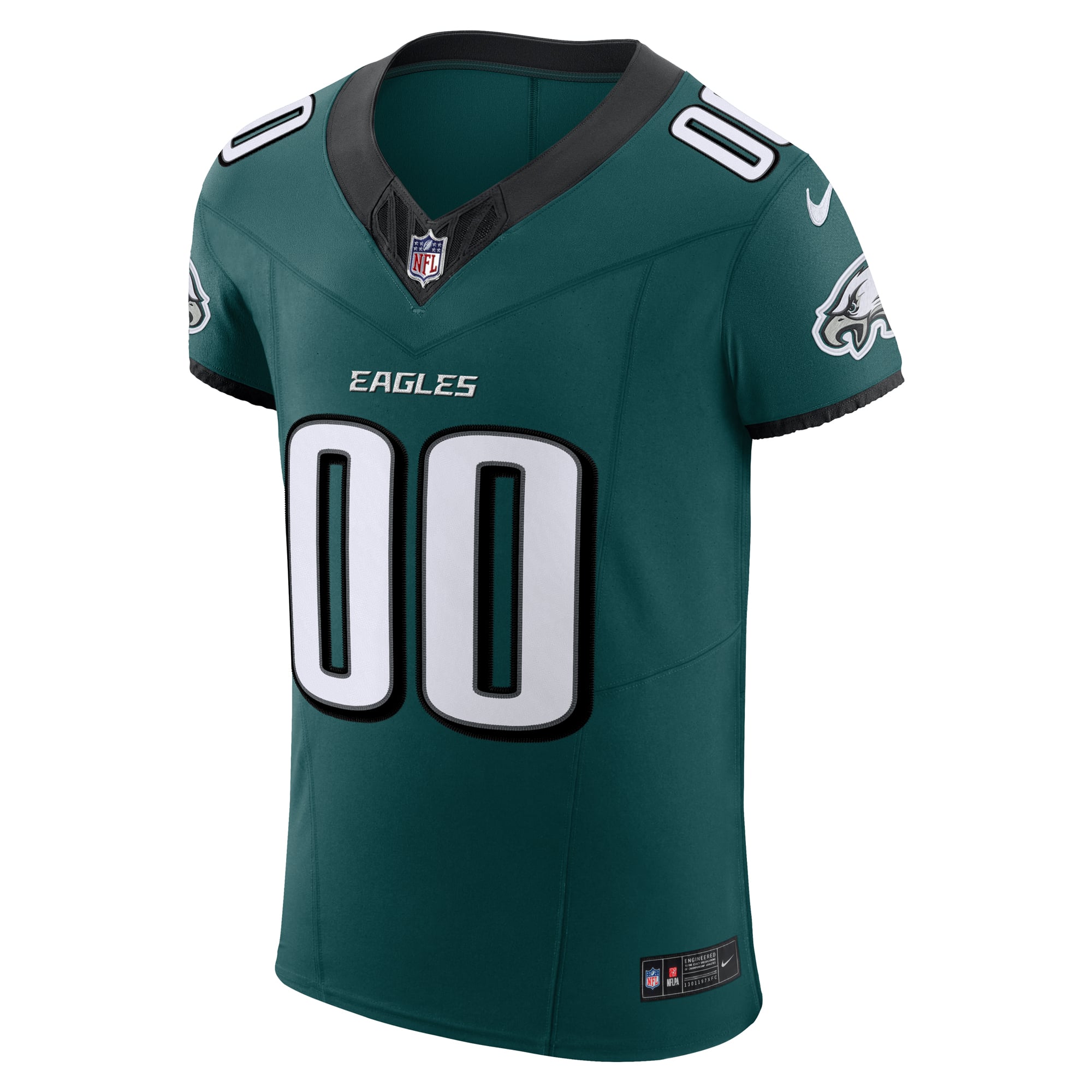 Philadelphia Eagles Alternate Vapor F.U.S.E. Elite Custom Jersey - Black - Midnight Green - Image 3