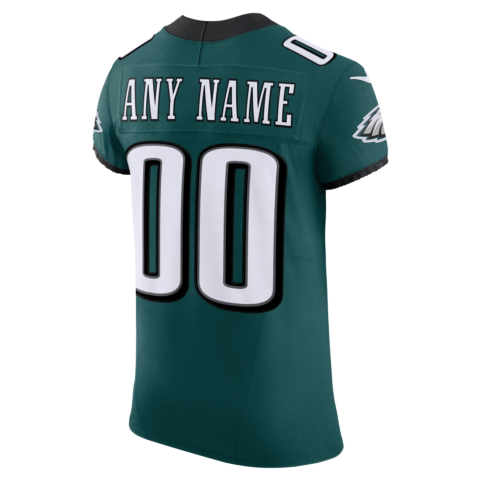 Philadelphia Eagles Alternate Vapor F.U.S.E. Elite Custom Jersey - Black - Midnight Green - Image 4