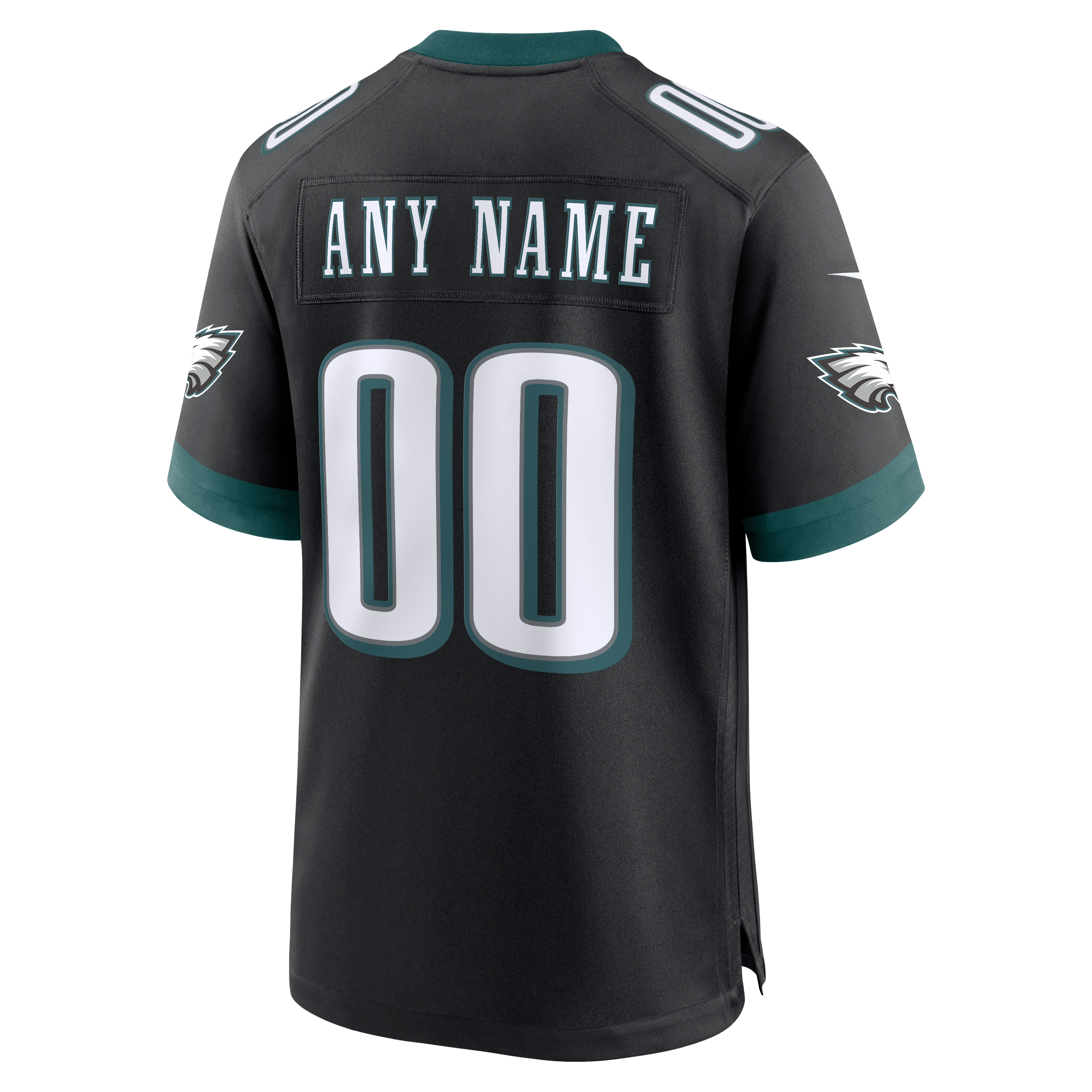 Philadelphia Eagles Team Custom Game Jersey - Black - Image 4