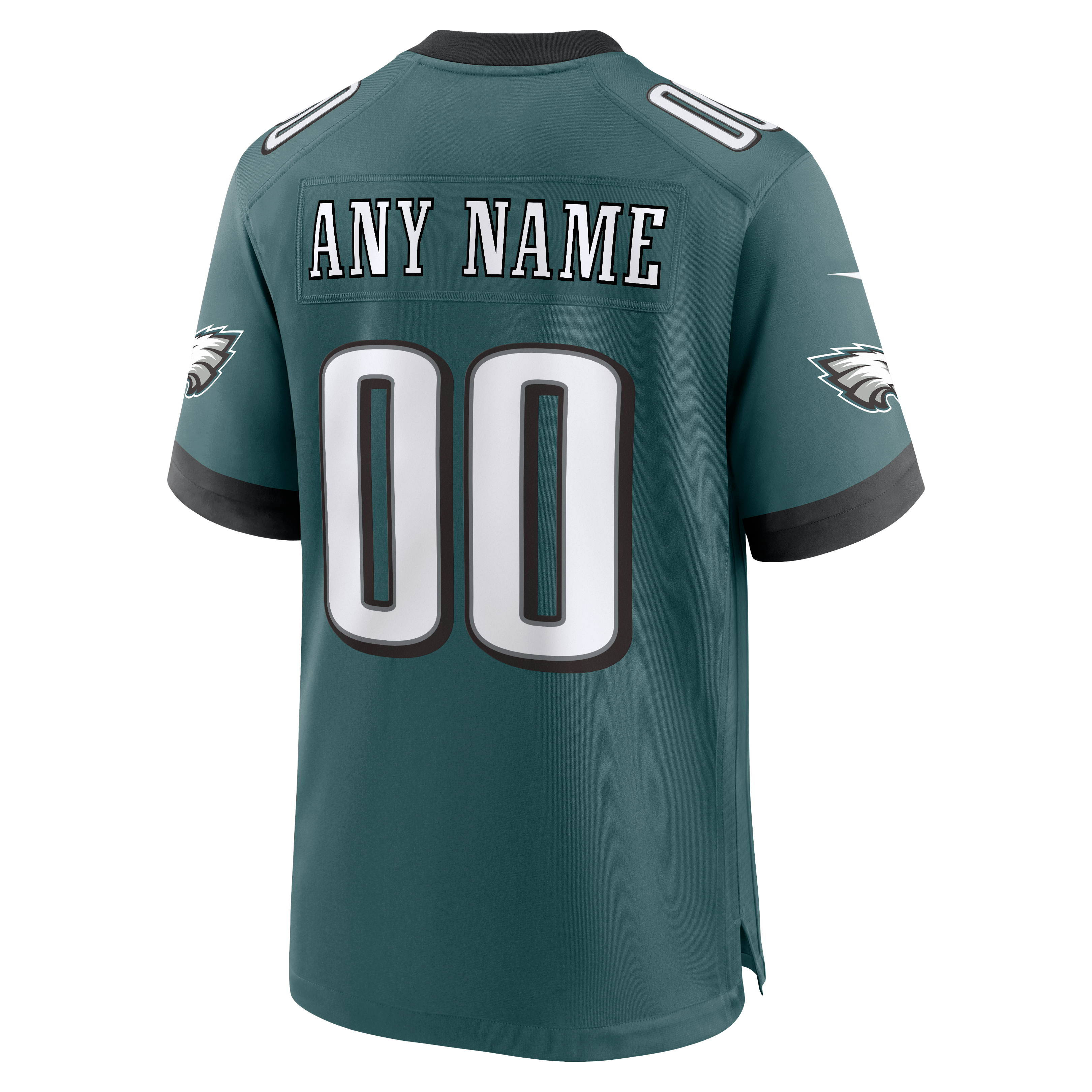 Philadelphia Eagles White Custom Game Jersey - Midnight Green - Image 4