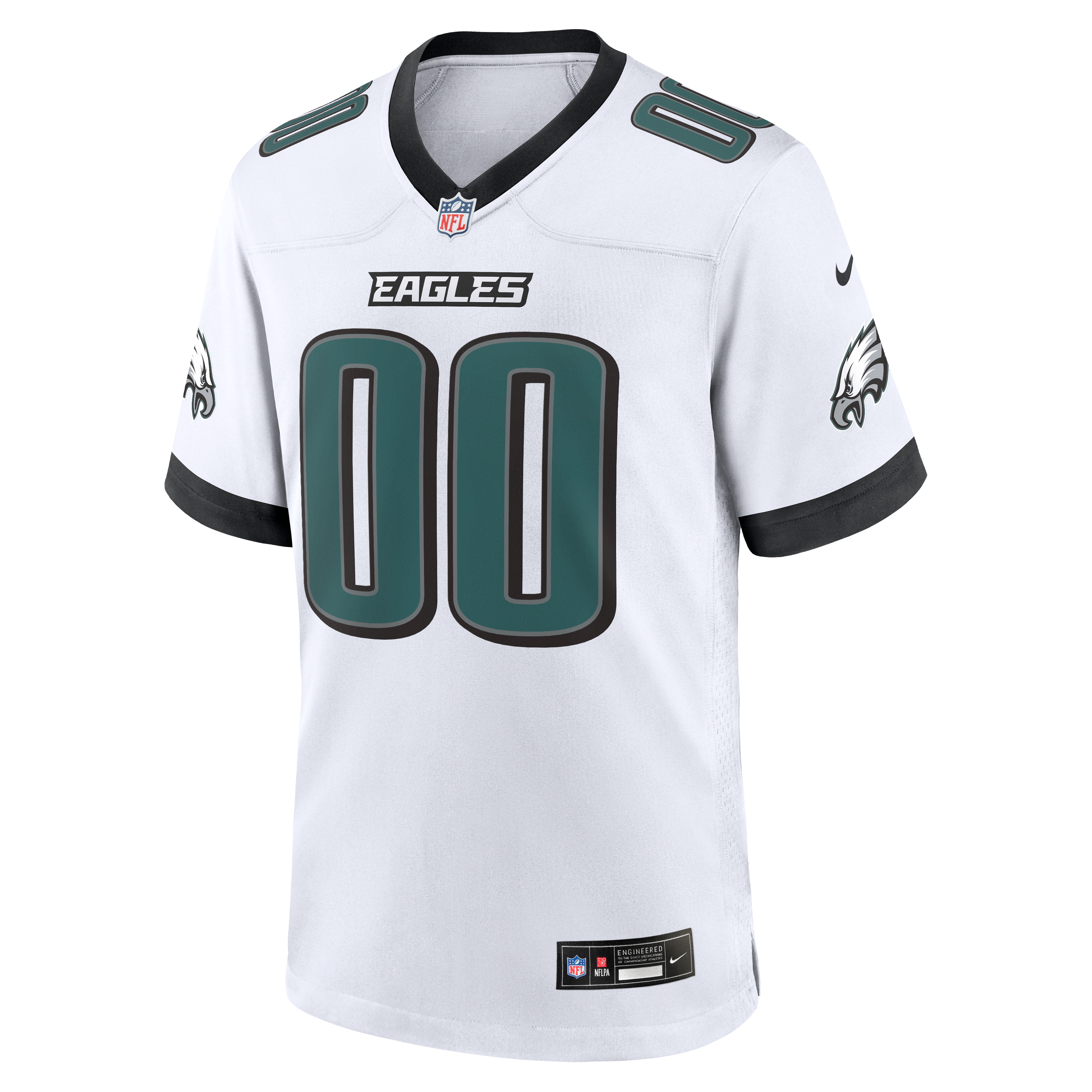 Philadelphia Eagles White Custom Game Jersey - White - Image 3