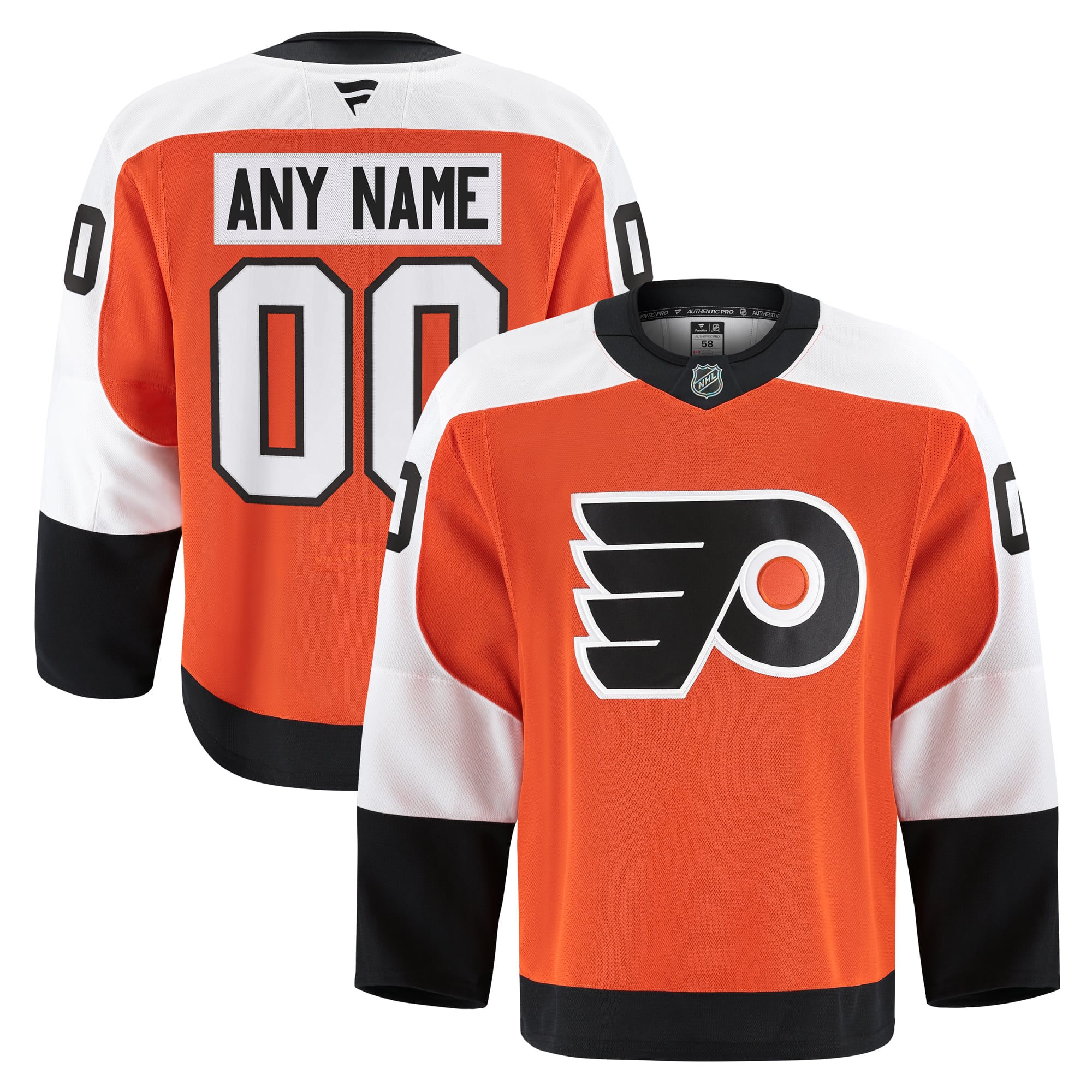 Philadelphia Flyers Home Pro Custom Jersey - Orange