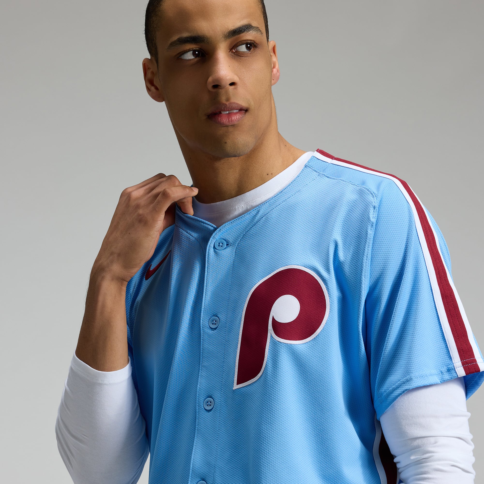 Philadelphia Phillies Alternate Elite Jersey - Light Blue - Image 10