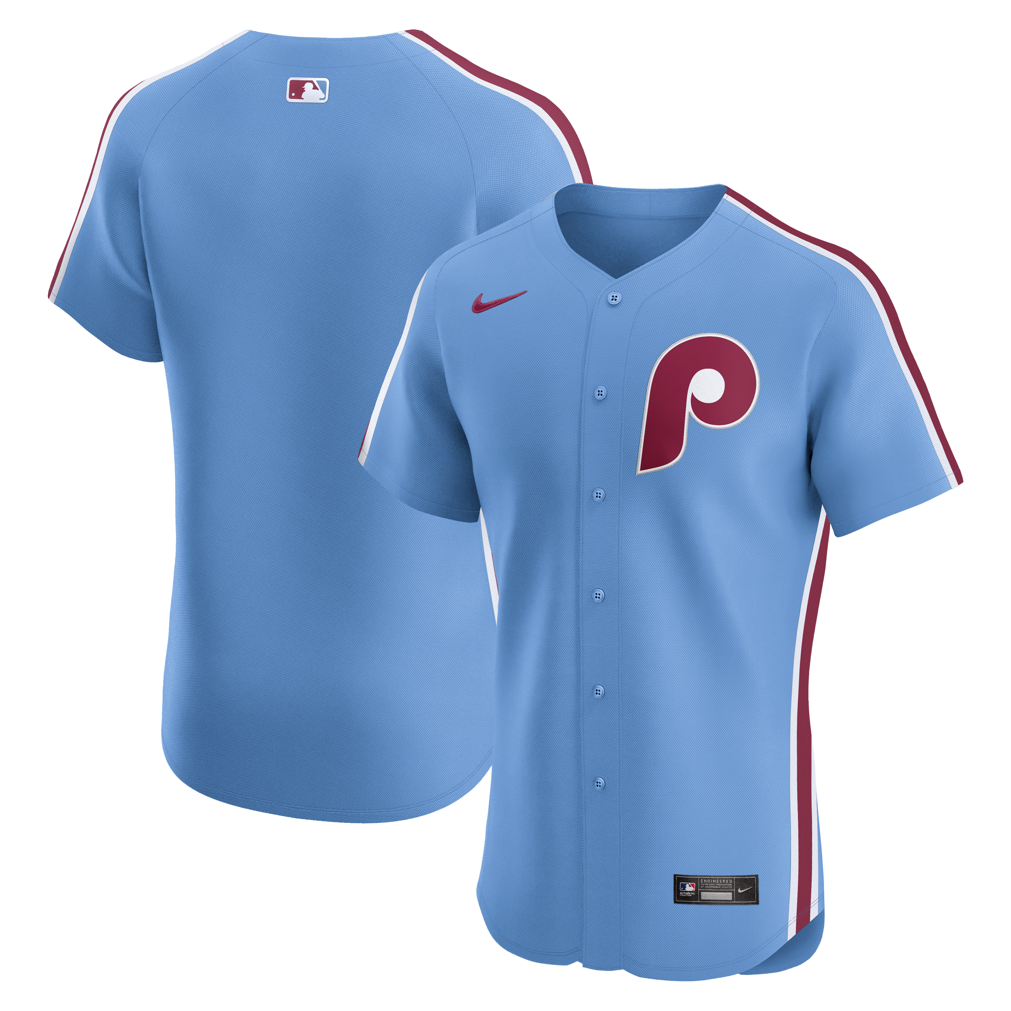 Philadelphia Phillies Alternate Elite Jersey - Light Blue - Image 2