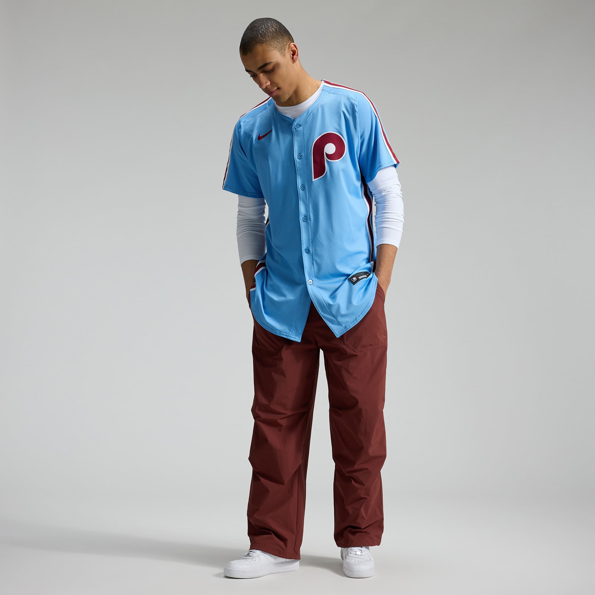 Philadelphia Phillies Alternate Elite Jersey - Light Blue - Image 7