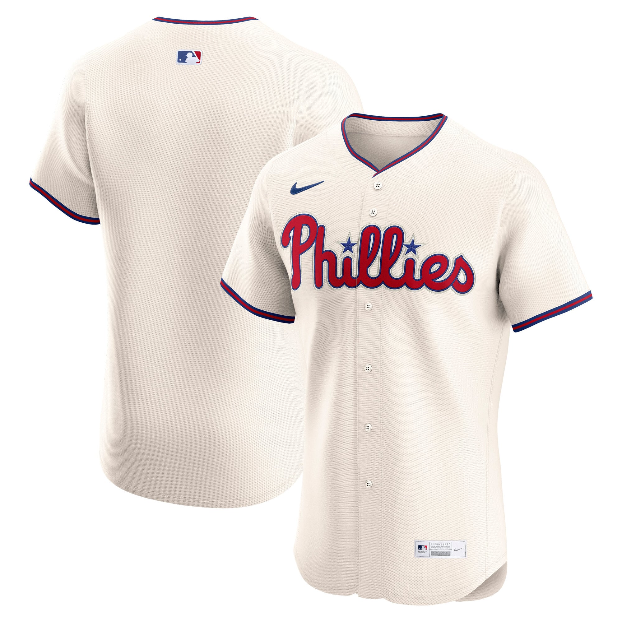 Philadelphia Phillies Home Elite Jersey - Cream