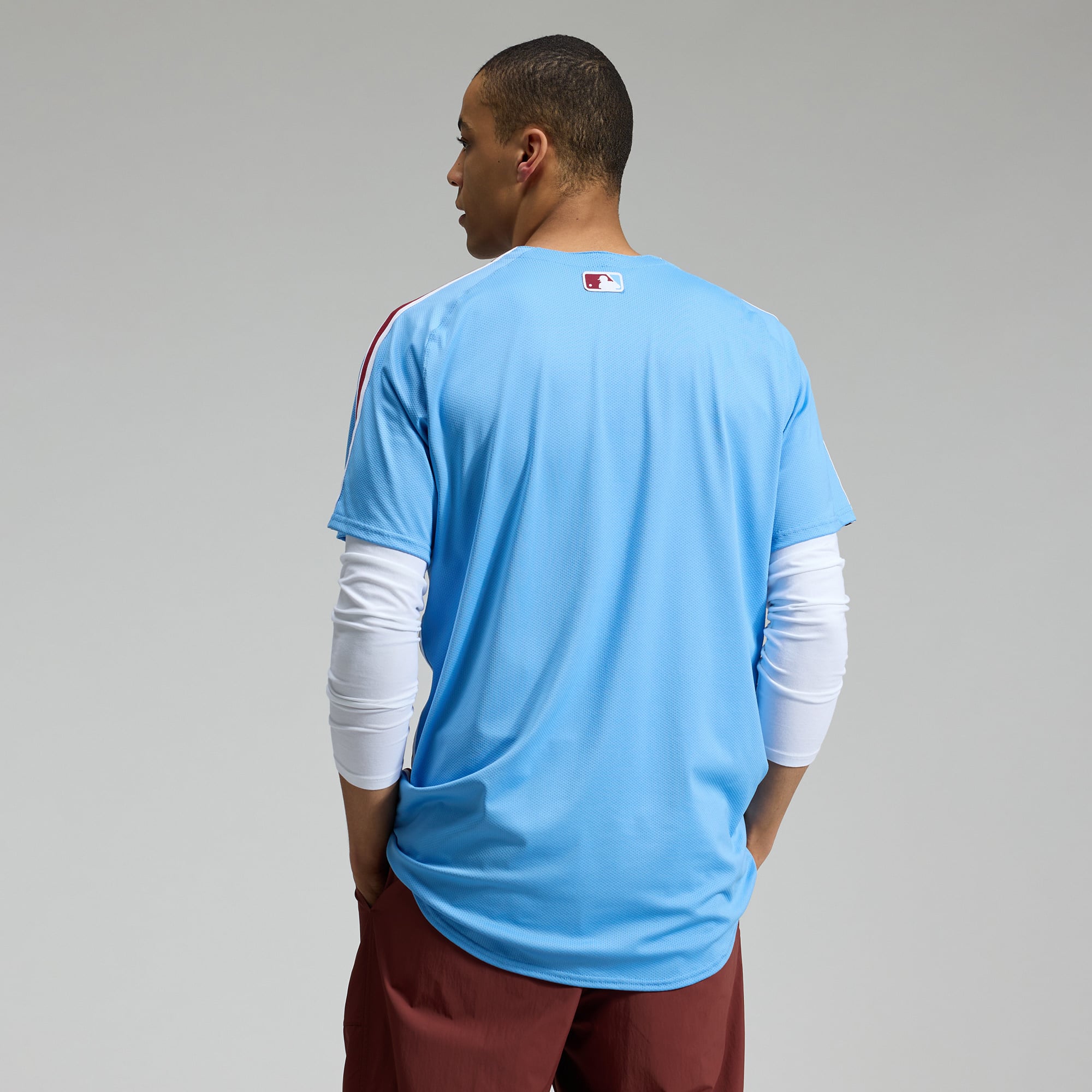 Philadelphia Phillies Home Elite Jersey - Light Blue - Image 6