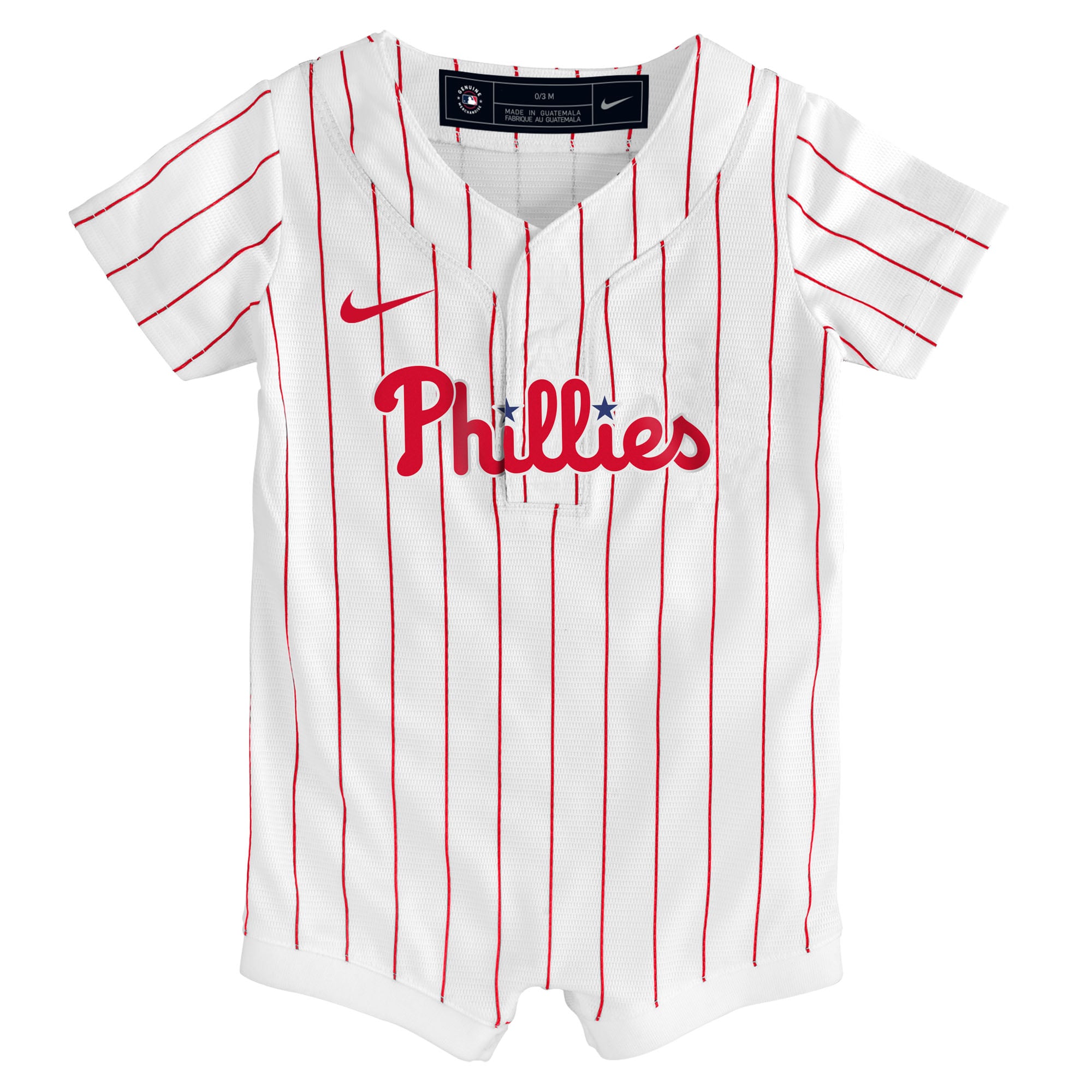 Philadelphia Phillies Newborn Home Romper Jersey - White - Image 3